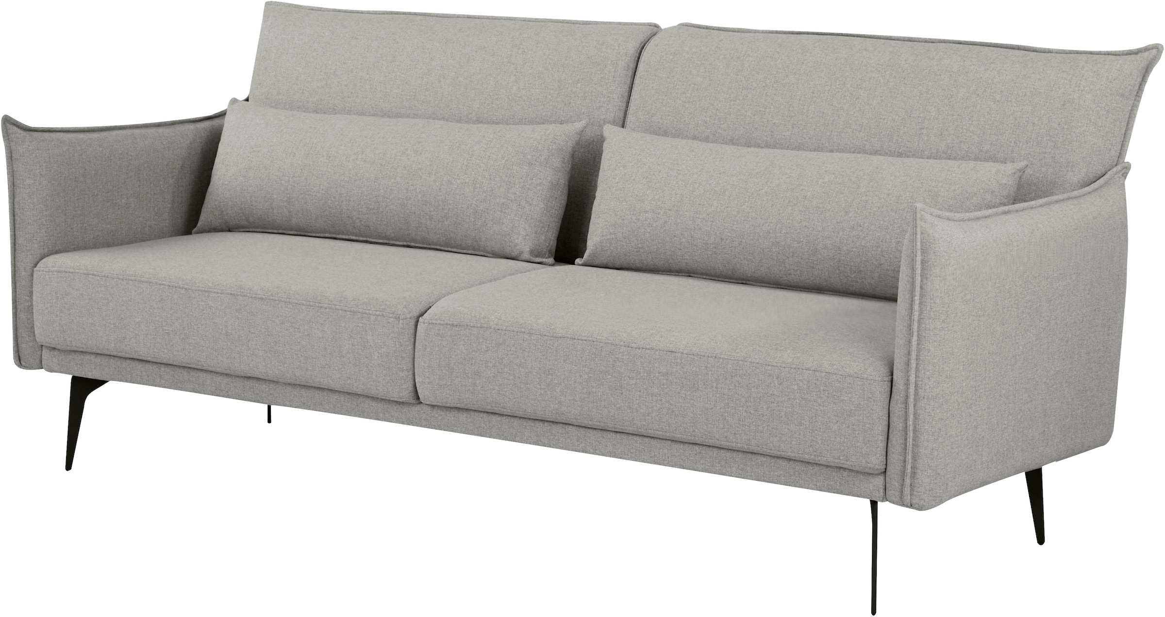 INOSIGN Schlafsofa »TULARE, 204 cm, klappbarer 3-Sitzer mit verstellbarer Rückenlehne,«, Schlaffunktion, Velvet-Samtvelours u. Webstoff