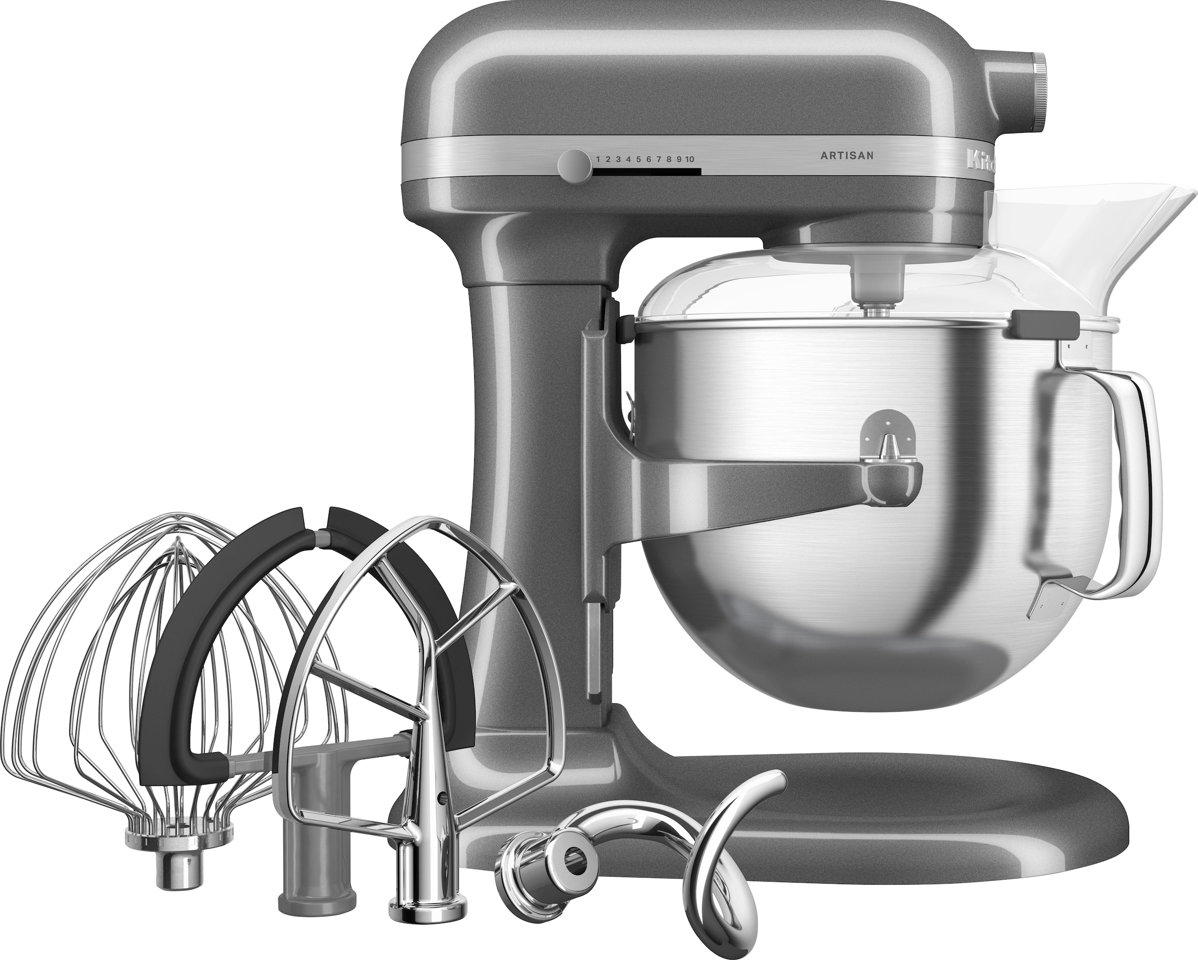 KITCHENAID Küchenmaschine "5KSM70SHXECA", B:28,7cm H:41,9cm T:37,15cm, silber, Küchenmaschinen