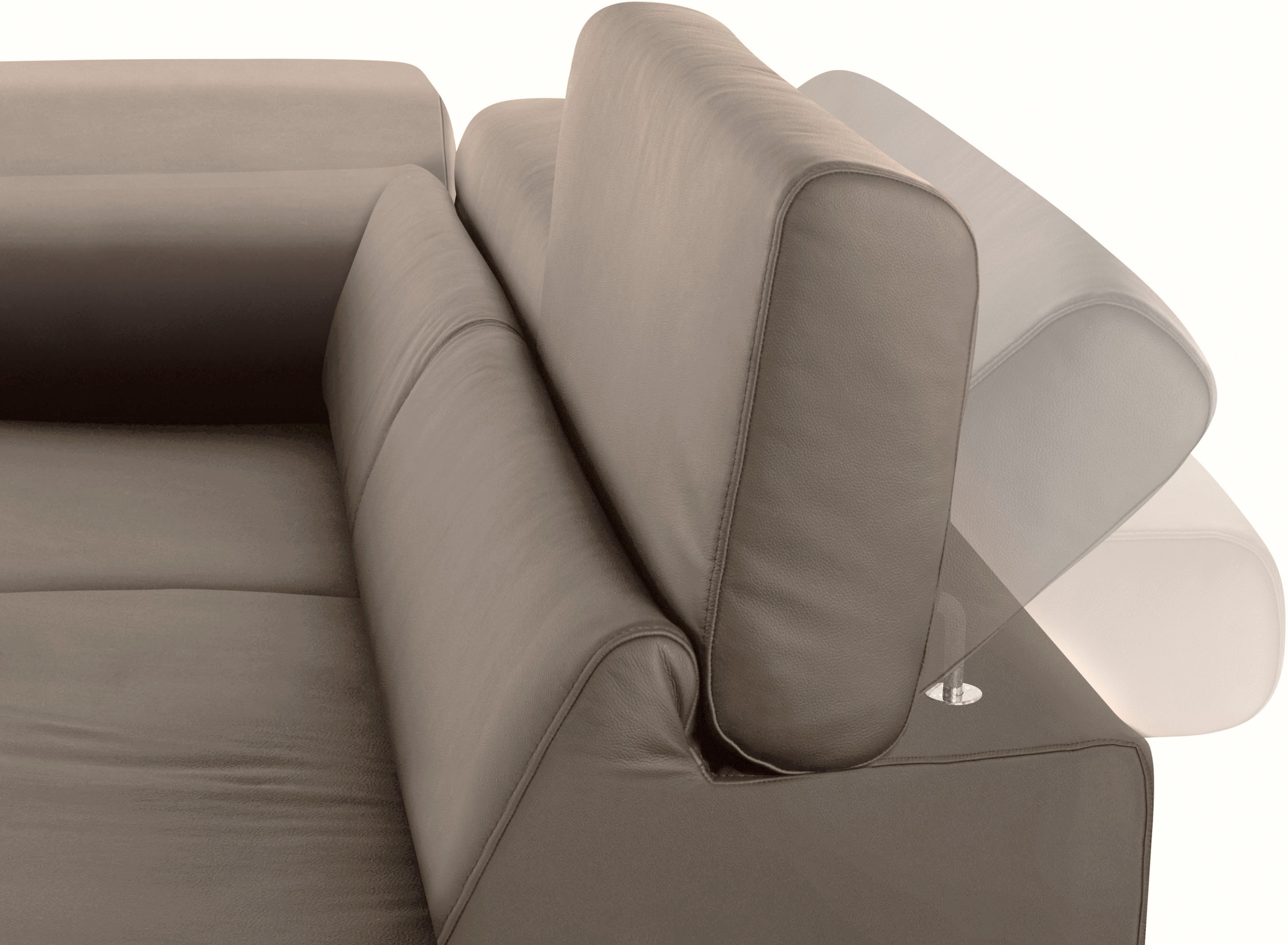W.SCHILLIG Ecksofa »finn, Designsofa mit tollem Sitzkomfort, bequem, L-Form«, German Design Award 2016, Fußgestell Nussbaum natur, Breite 281 cm