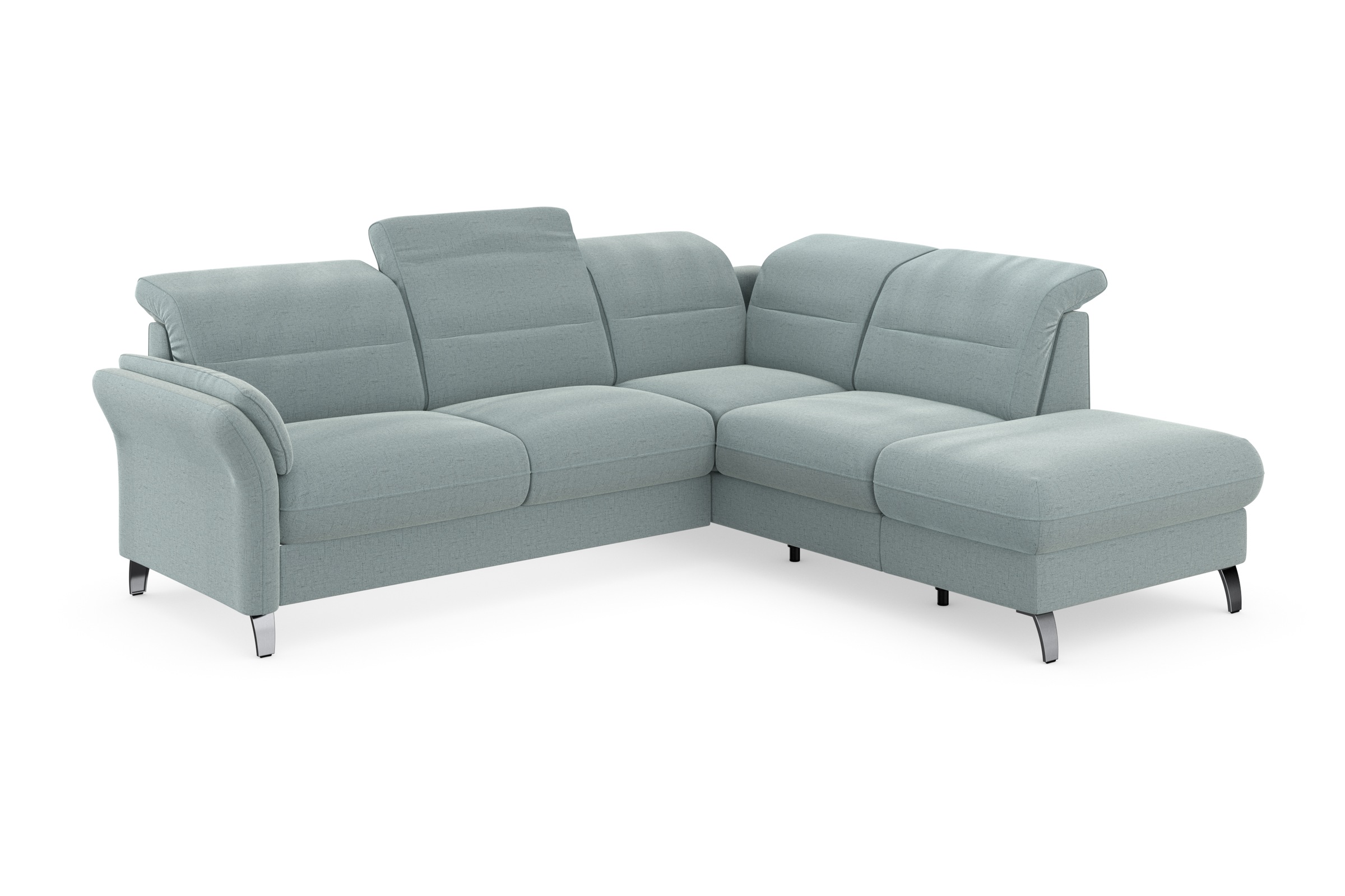 sit&more Ecksofa »Grenoble L-Form mit Federkern«, wahlweise mit Bettfunktion, Bettkasten, Arm- und Kopfteilverstellung