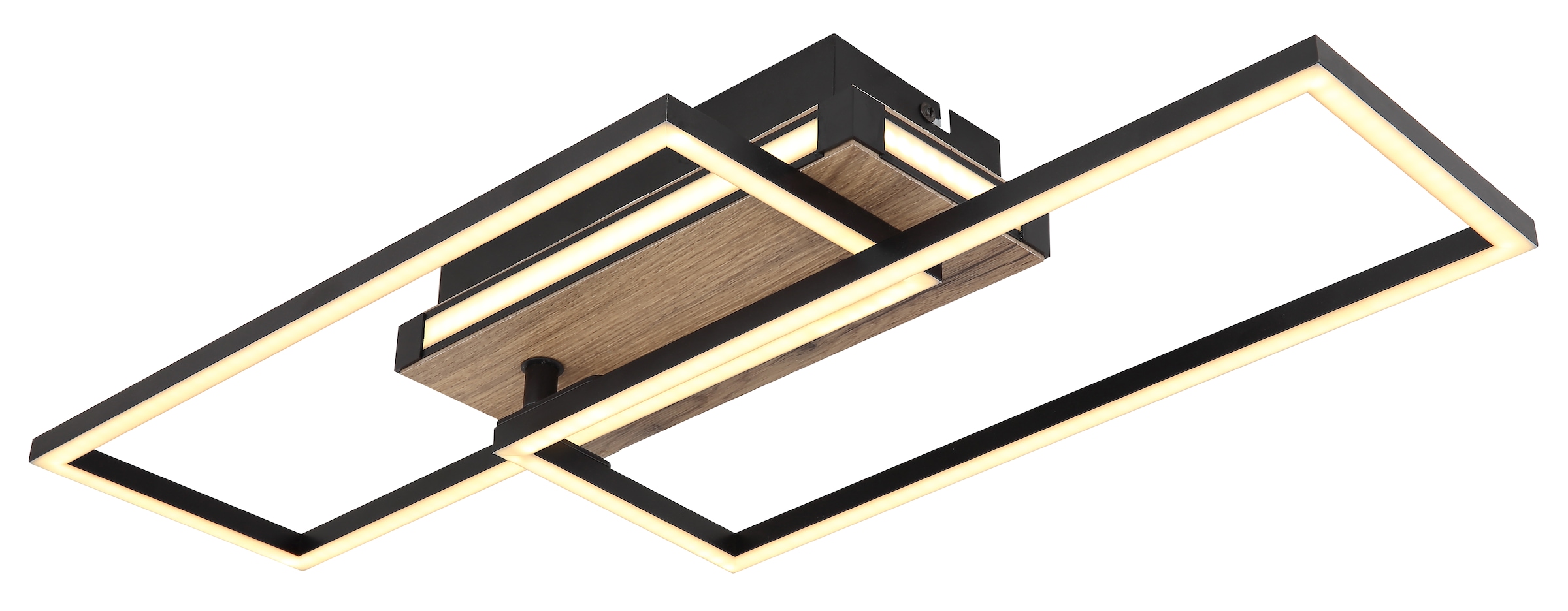 GLOBO LIGHTING LED Deckenleuchte »COLLI«, Leuchtmittel LED-Modul | LED fest integriert, Deckenlampe/Wohnzimmer/Schlafzimmer/modern/Holz