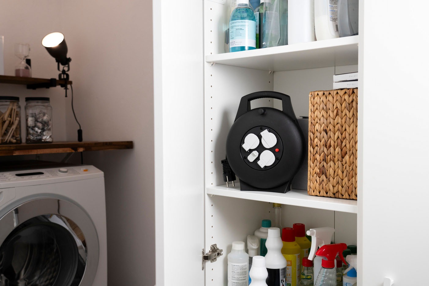 Brennenstuhl Stromkabel »Vario Line Kabelbox VL2-X 3-fach mit USB Ladefunktion« F-Stecker Typ F (Schuko) 1.000 cm