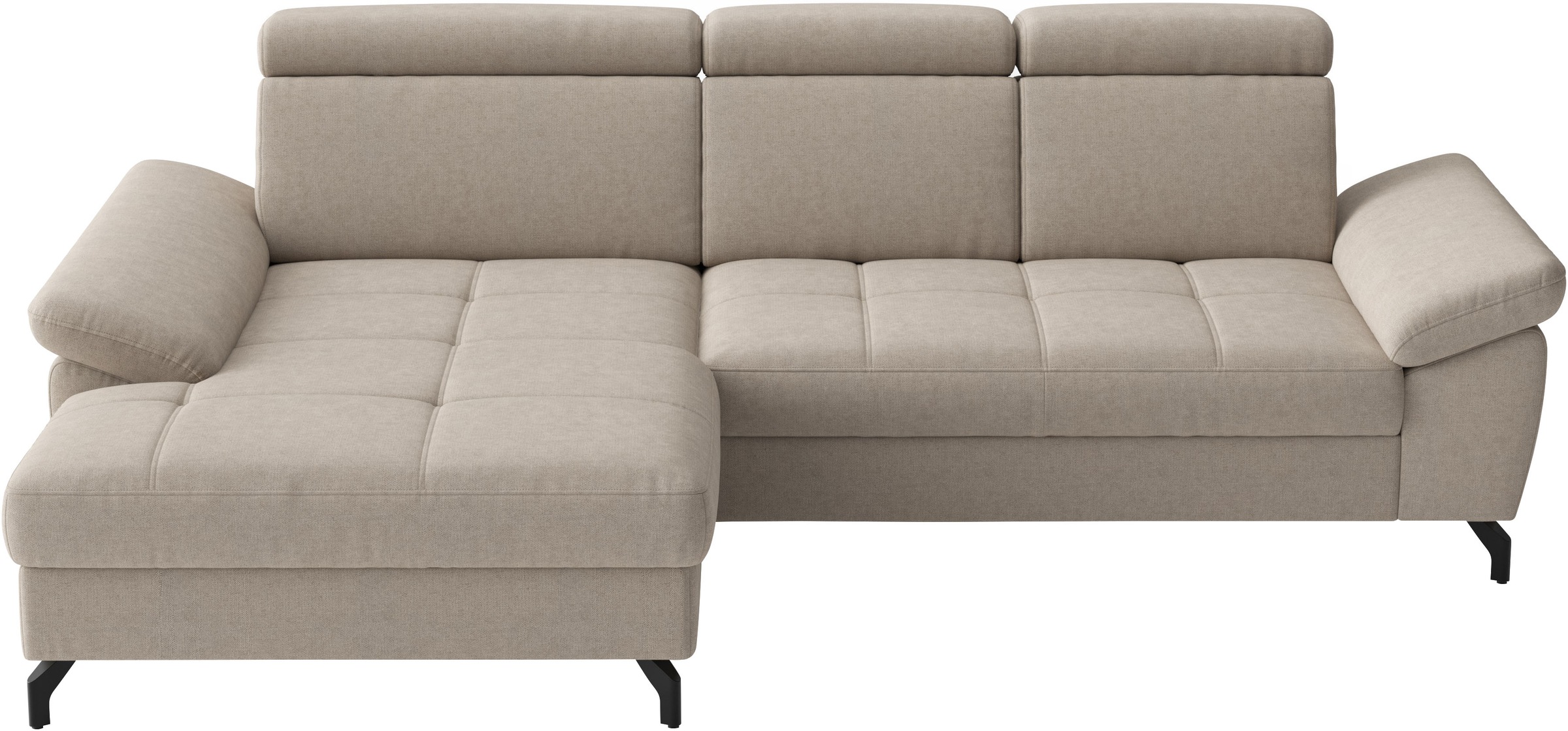 sit&more Ecksofa "Vanity, L-Form, B: 264 cm," Inkl.Sitz-,Kopf-und Armteilverstellung