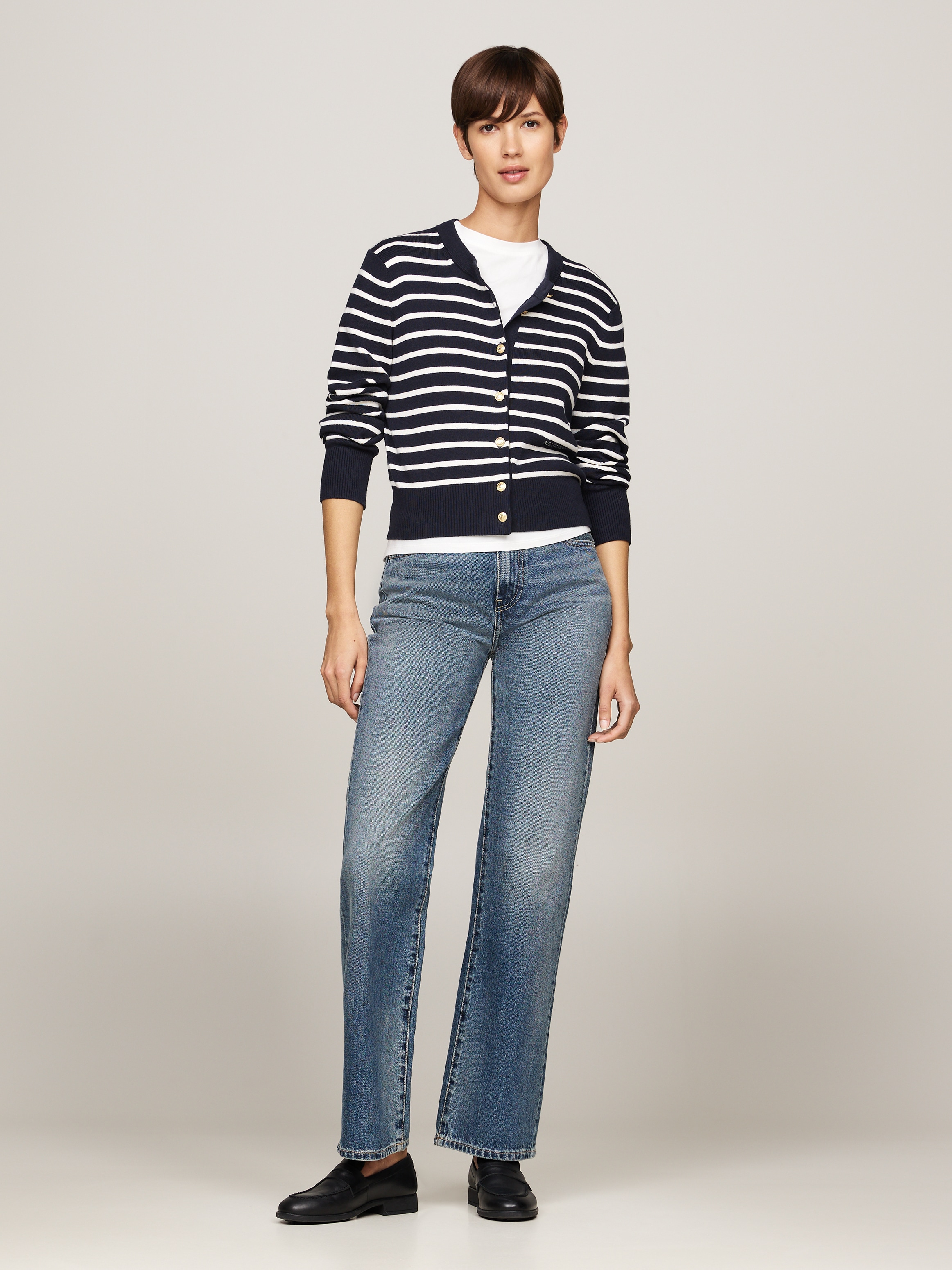 Tommy Hilfiger Strickjacke, mit Logoprägung