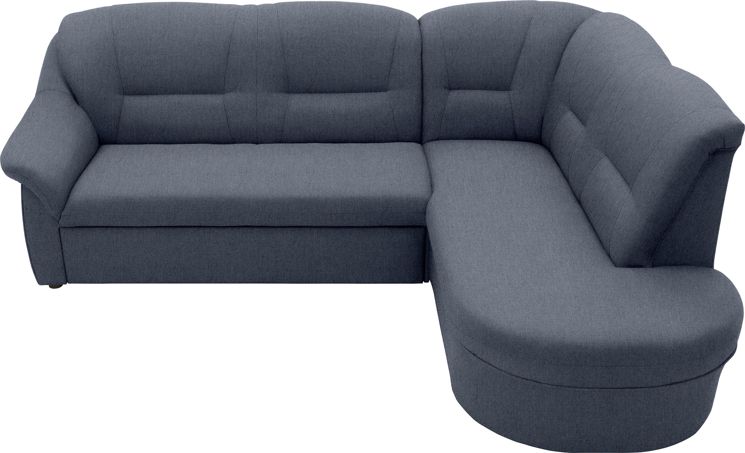 DOMO collection Ecksofa »Faenza für kleine Räume, Stellmaße 232,176cm, komfortabel, L-Form«, mit Ottomane, zeitlos, elegante Armlehnen, wahlweise mit Bettfunktion