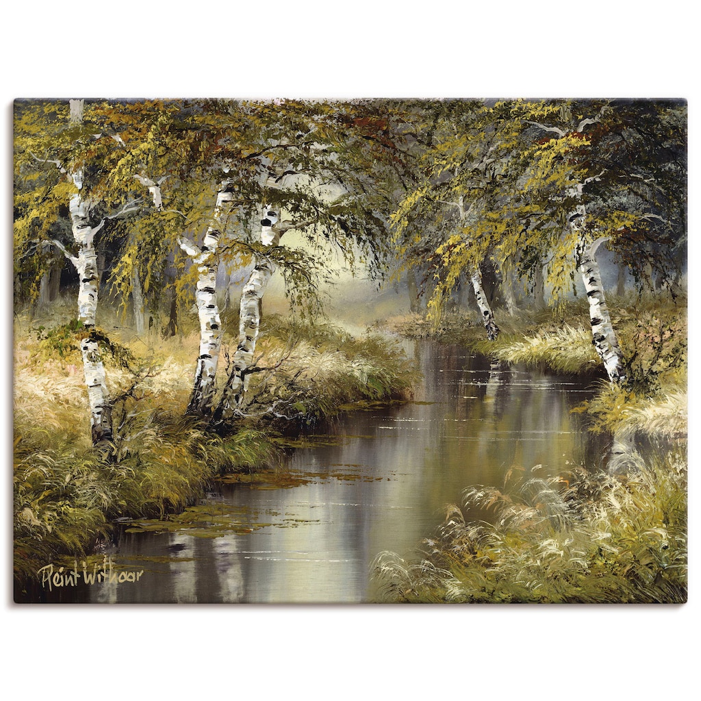 Artland Wandbild »Kanal tief im Wald«, Wald, (1 St.)