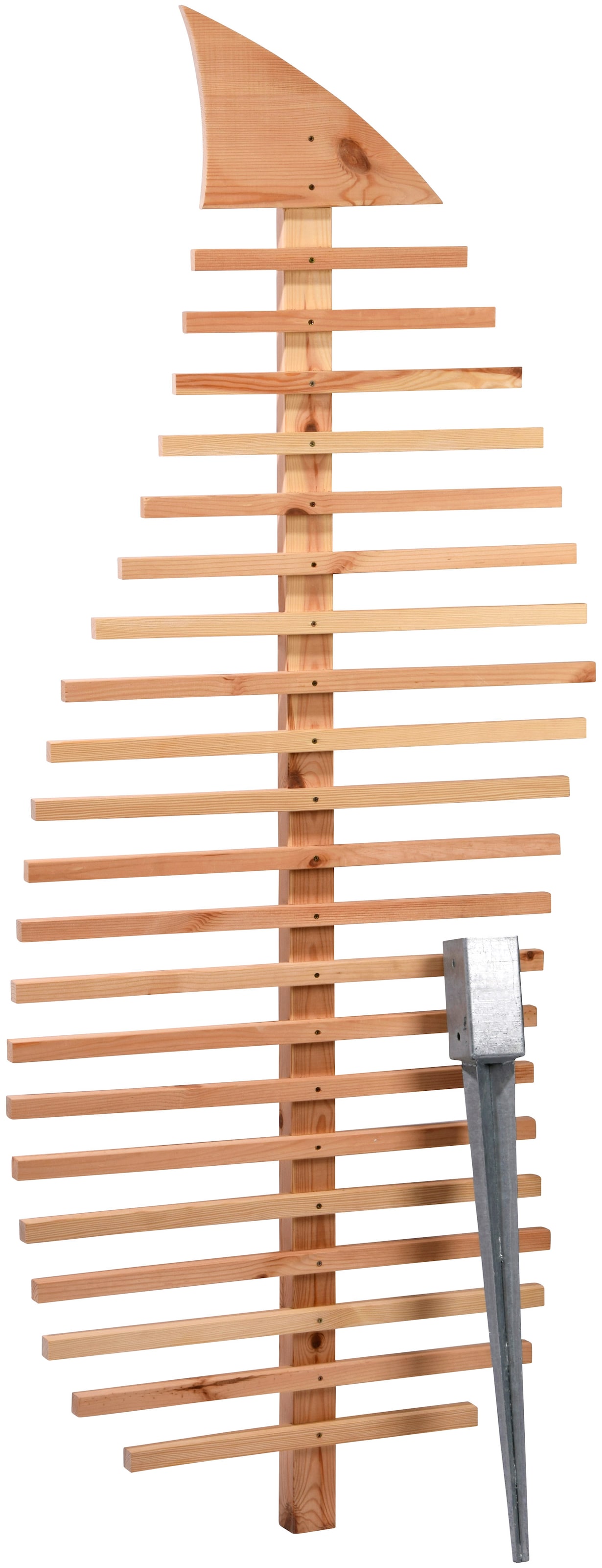 dobar Rankhilfe »Großes Design-Rankgerüst "Fraxinus-Blatt"« Rankhilfe 76x6,5x186cm, Metall-Erdspieß 7x7x75cm