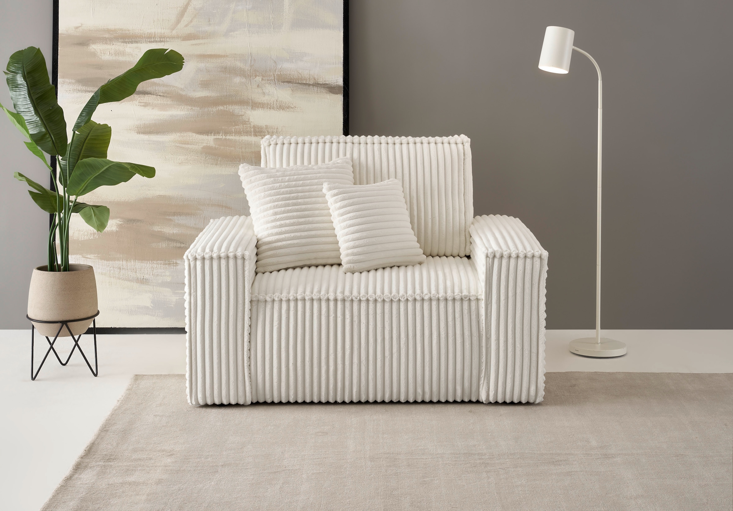 OTTO home Loveseat "FINNLEY, XXL-Sessel, Lesesessel, trendige Stoffe, inkl. günstig online kaufen