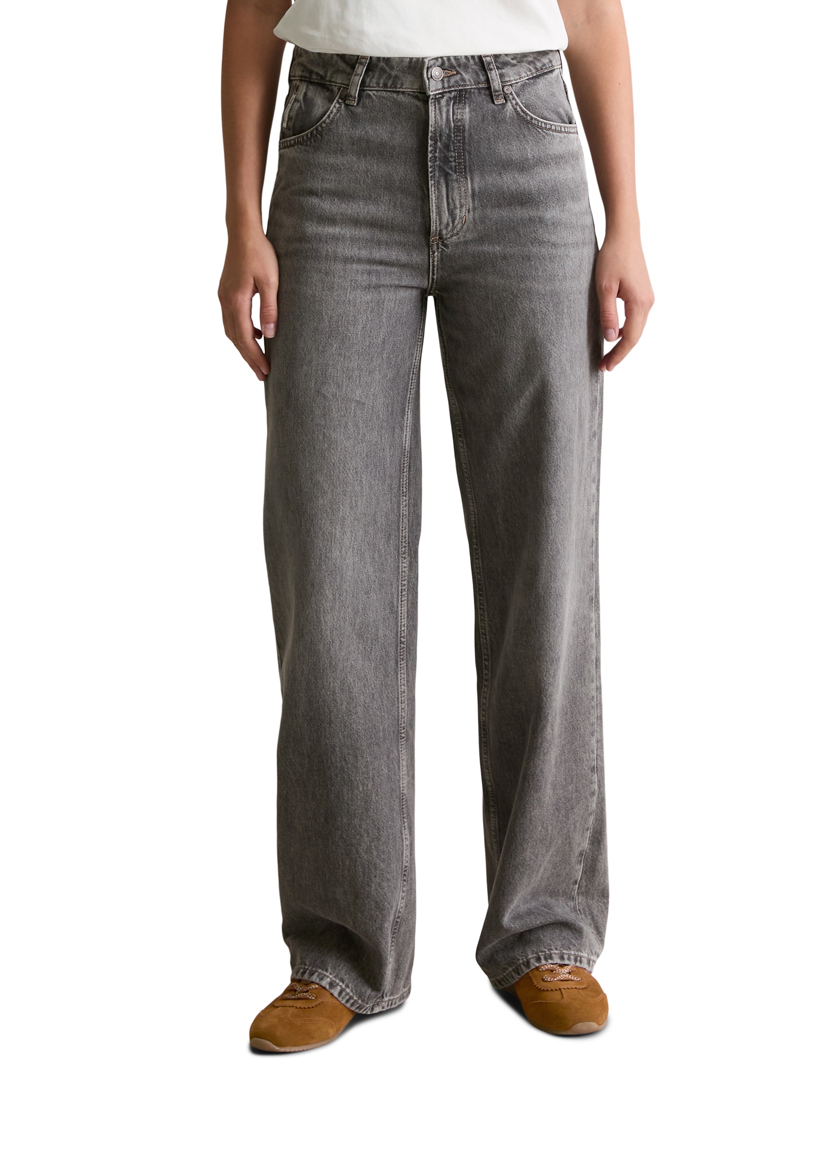 Marc OPolo DENIM Weite Jeans "Tomma", aus Bio-Baumwolle ohne Stretch, High günstig online kaufen