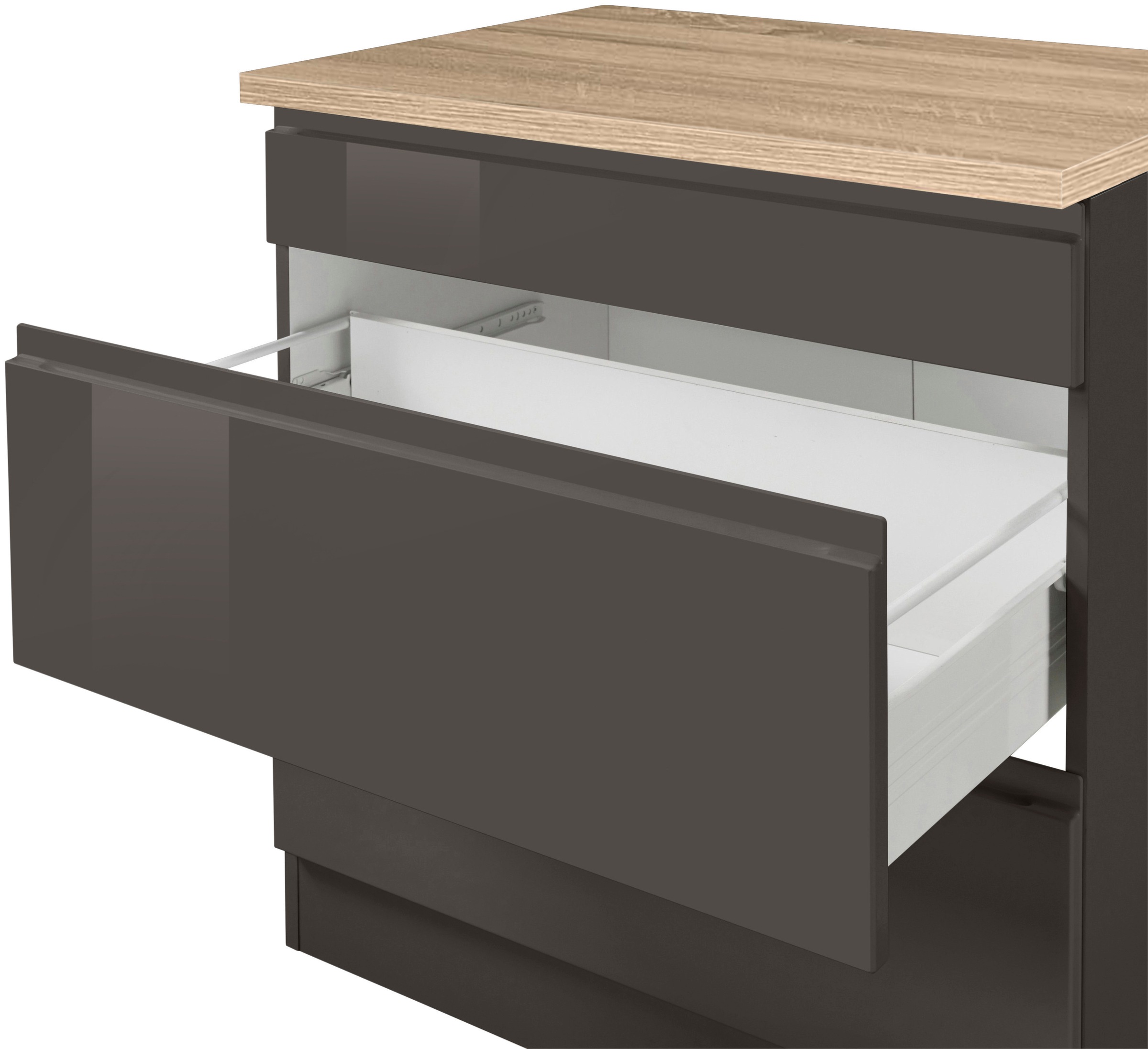 KOCHSTATION Küchenzeile »KS-Virginia«, Breite 330 cm, mit E-Geräten