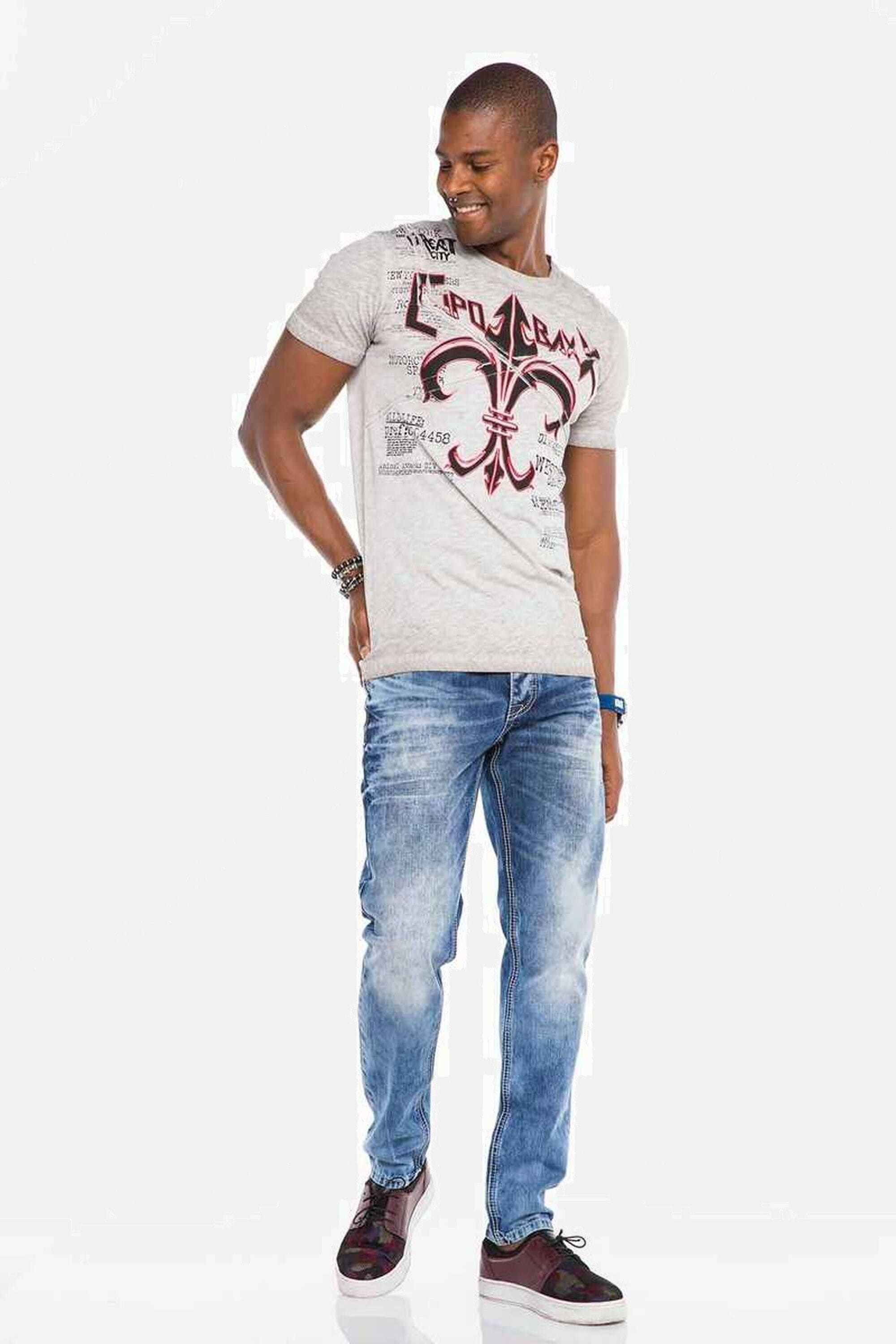 Cipo & Baxx Röhrenjeans »Jeans«, im Used-Look, CD-520