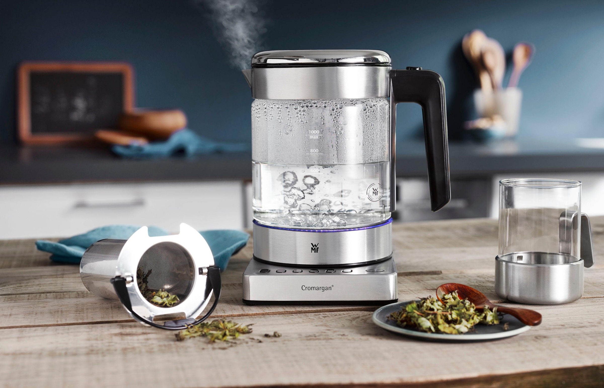 WMF Virdulys »KÜCHENminis® Iš stiklo Vario« 1 l 1960 W 10 l