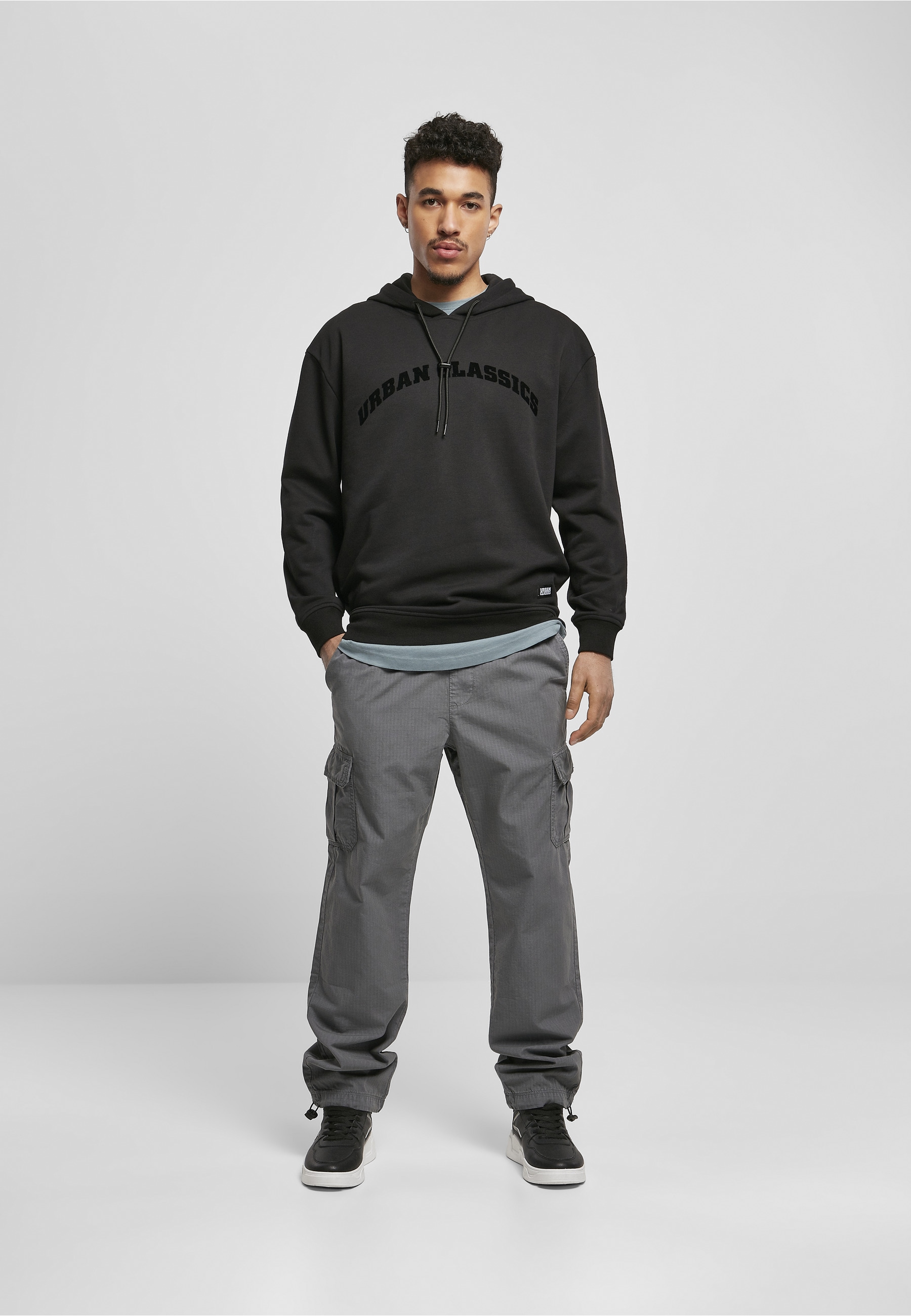 URBAN CLASSICS Rundhalspullover »Urban Classics Herren Gate Hoody« 1 Stk.