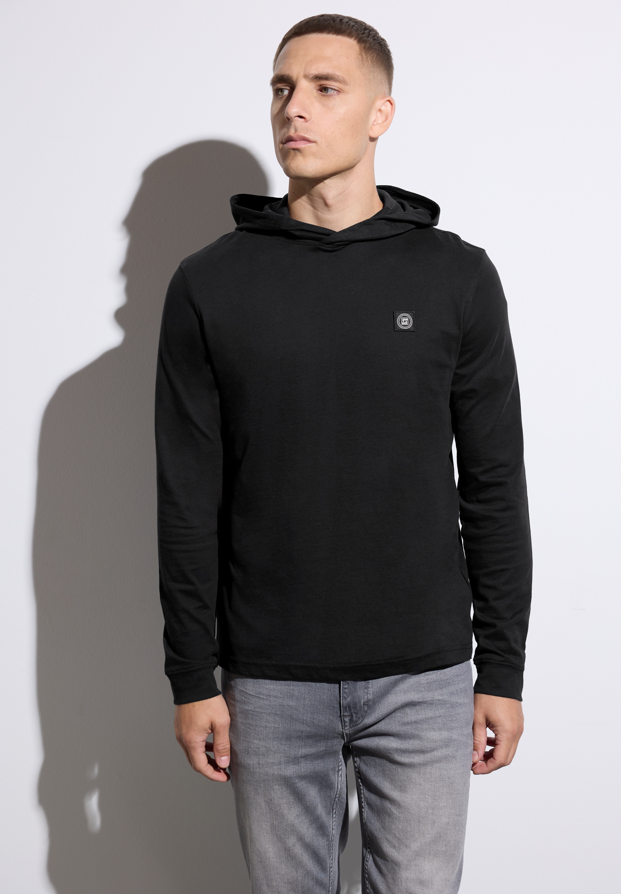 STREET ONE MEN Langarmshirt, aus reiner Baumwolle günstig online kaufen