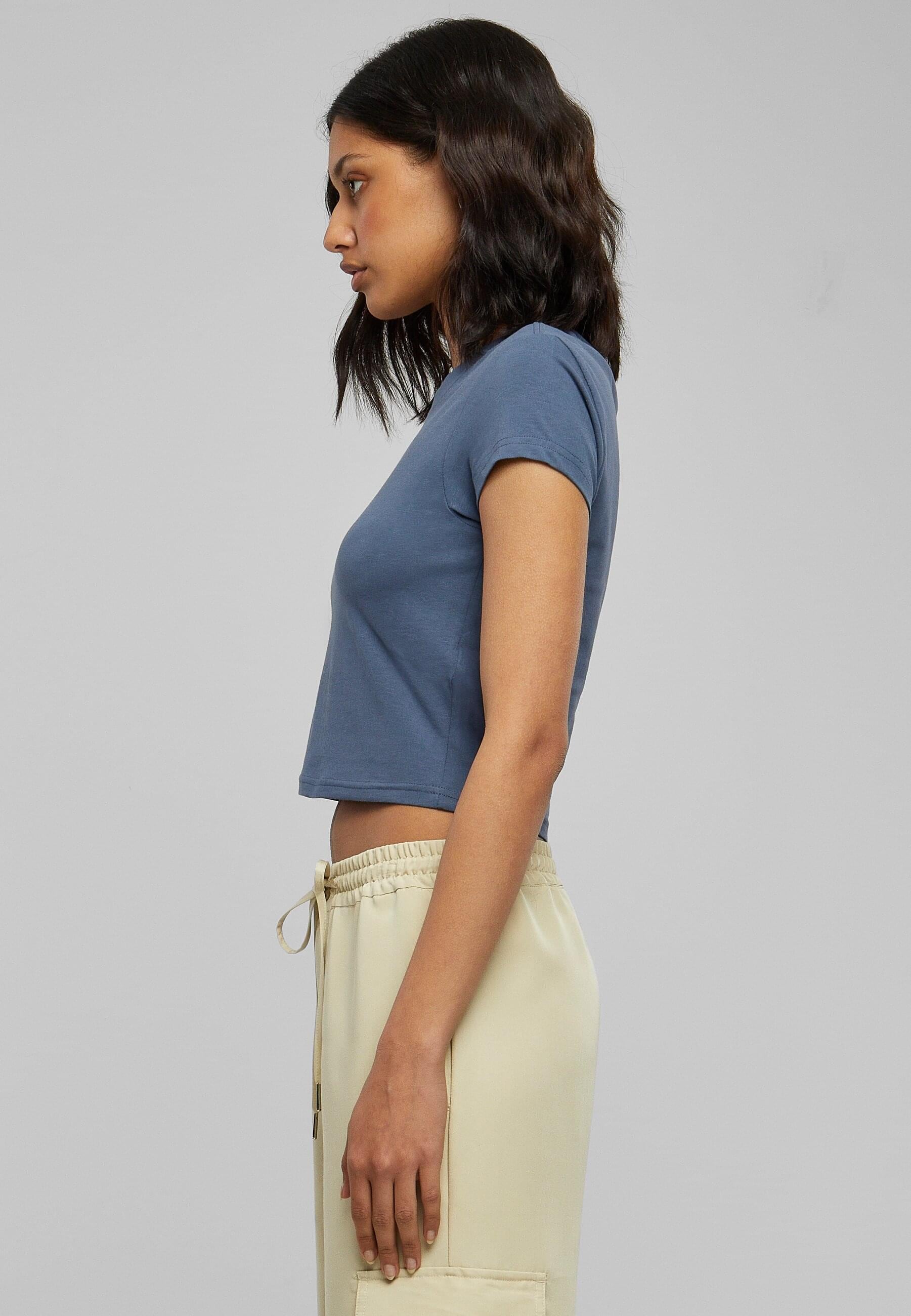 URBAN CLASSICS T-Shirt »Urban Classics Damen Ladies Stretch Jersey Cropped Tee«, (1 tlg.)