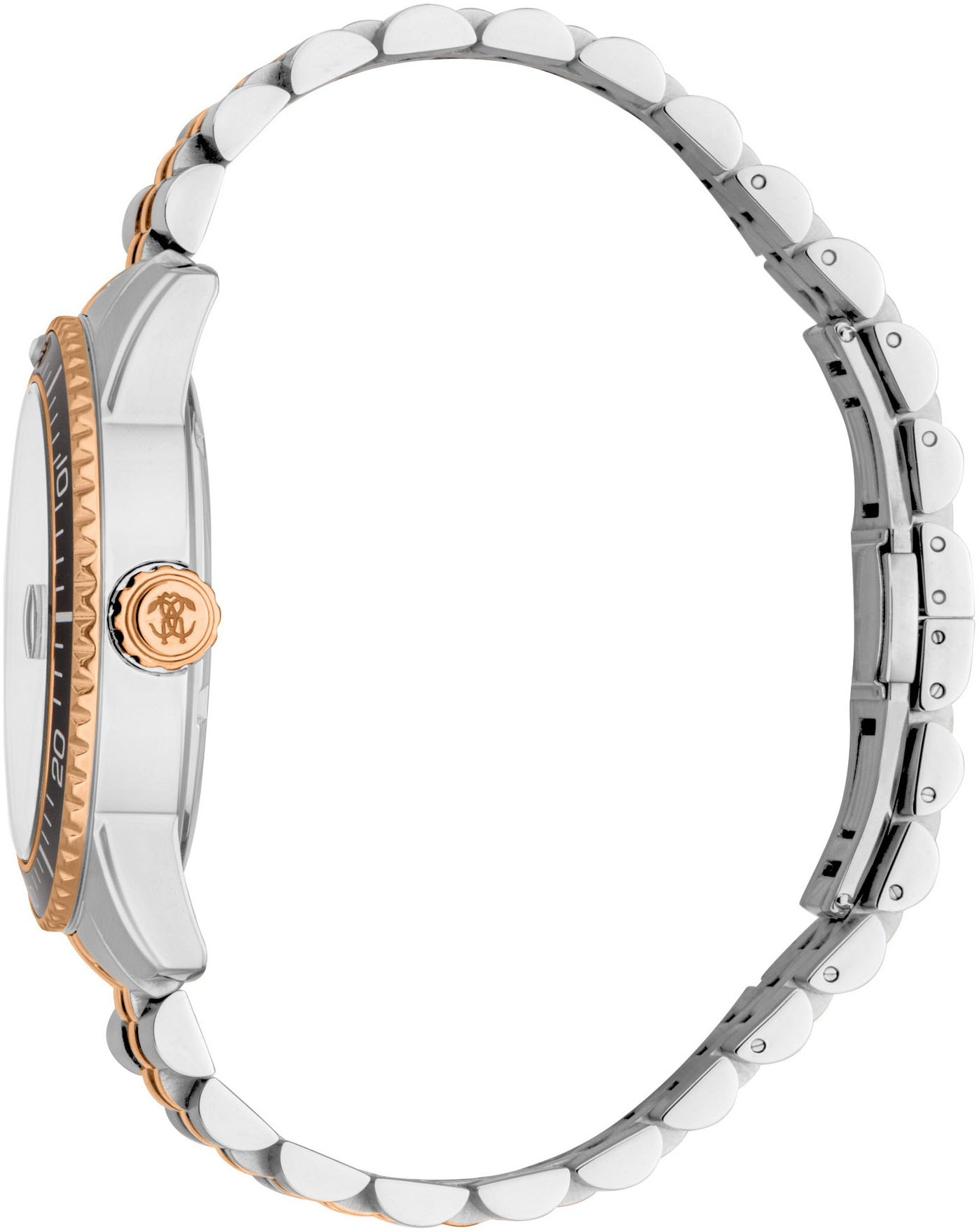 roberto cavalli Quarzuhr »Uomo Trend II«, Armbanduhr, Herrenuhr, Edelstahlarmband, analog, Tag