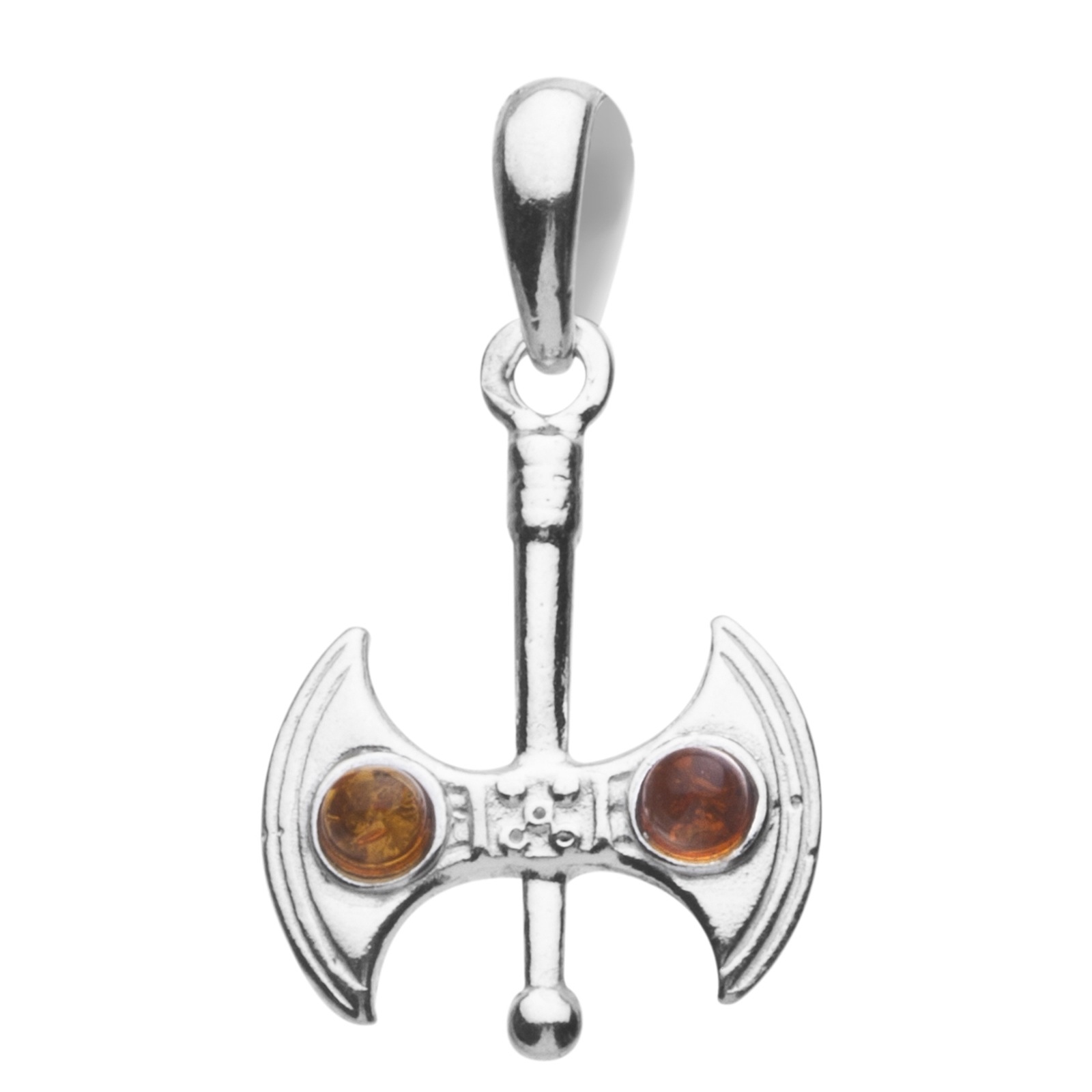 OSTSEE-SCHMUCK Damen Kettenanhänger "Ostsee-Schmuck Anhänger Doppelaxt Anhänger Doppelaxt", 29x15mm, Silber 925 (Sterlingsilber), 2 g, weiß, Silber