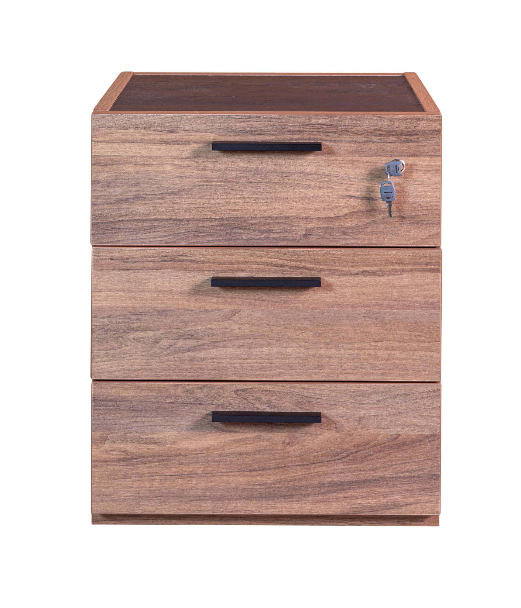 Composad Rollcontainer »DAVINCI, mit 3 Schubladen, davon 1 abschließbar,«, Maße (B/T/H): ca. 50x47,2x61,2 cm, 100% recyceltes Holz, Made in Italy
