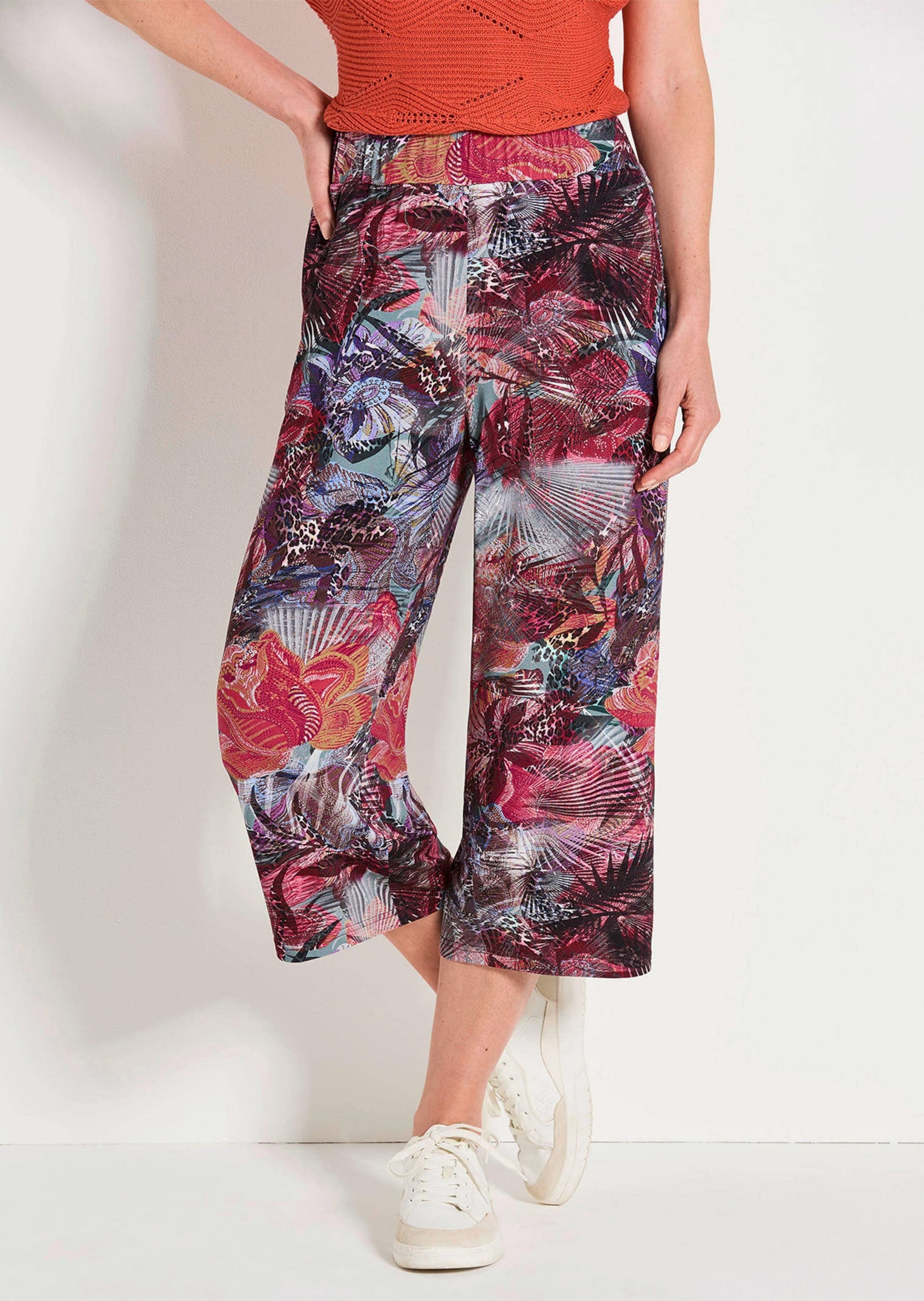 Thumbnail - GOLDNER Schlupfhose "Moderne Printhose mit floralem Muster"