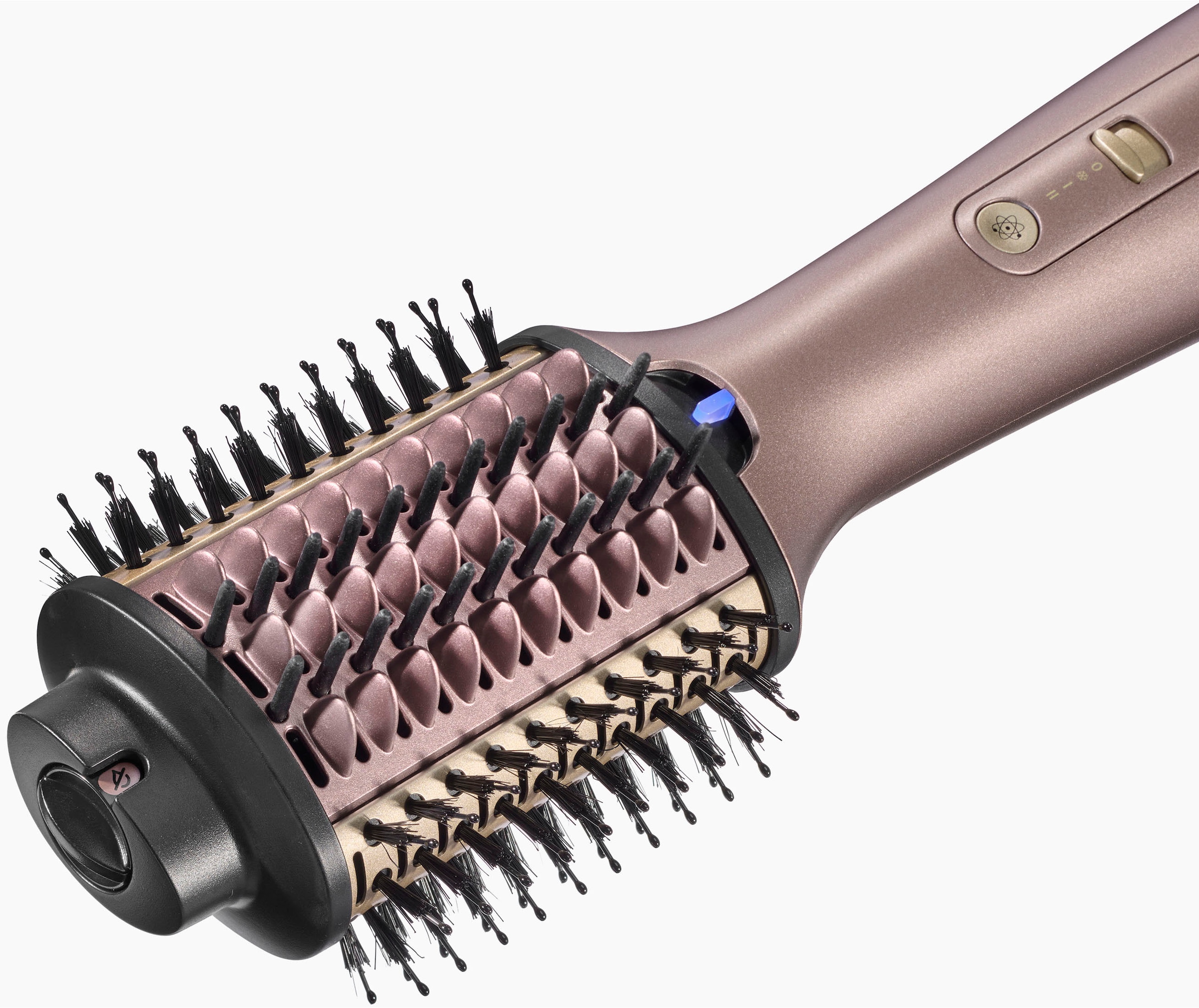 BaByliss Warmluftbürste »Air Power Volume AS95E«, 2-in-1 Warmluft- und Heizbürste, WET/DRY Modi, ovale Bürste für Glanz