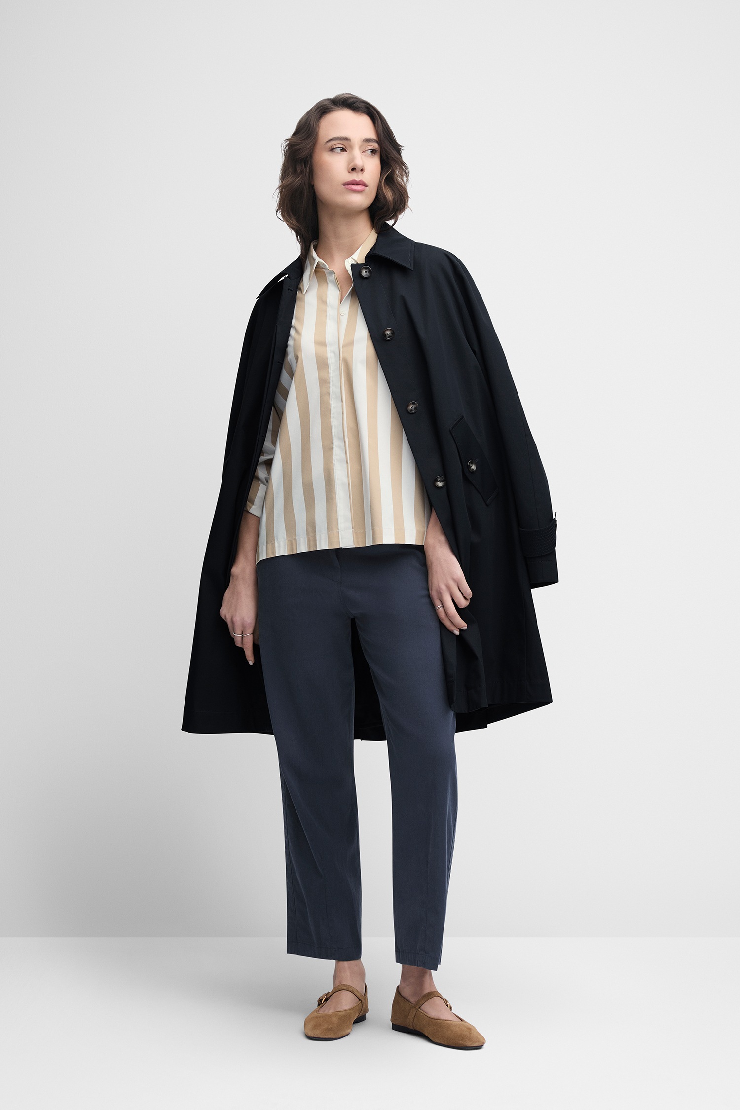 Thumbnail - Cinque Langarmbluse "CIPIXIE" Hemdblusenkragen, verdeckte Knopfleiste, gerader Schnitt