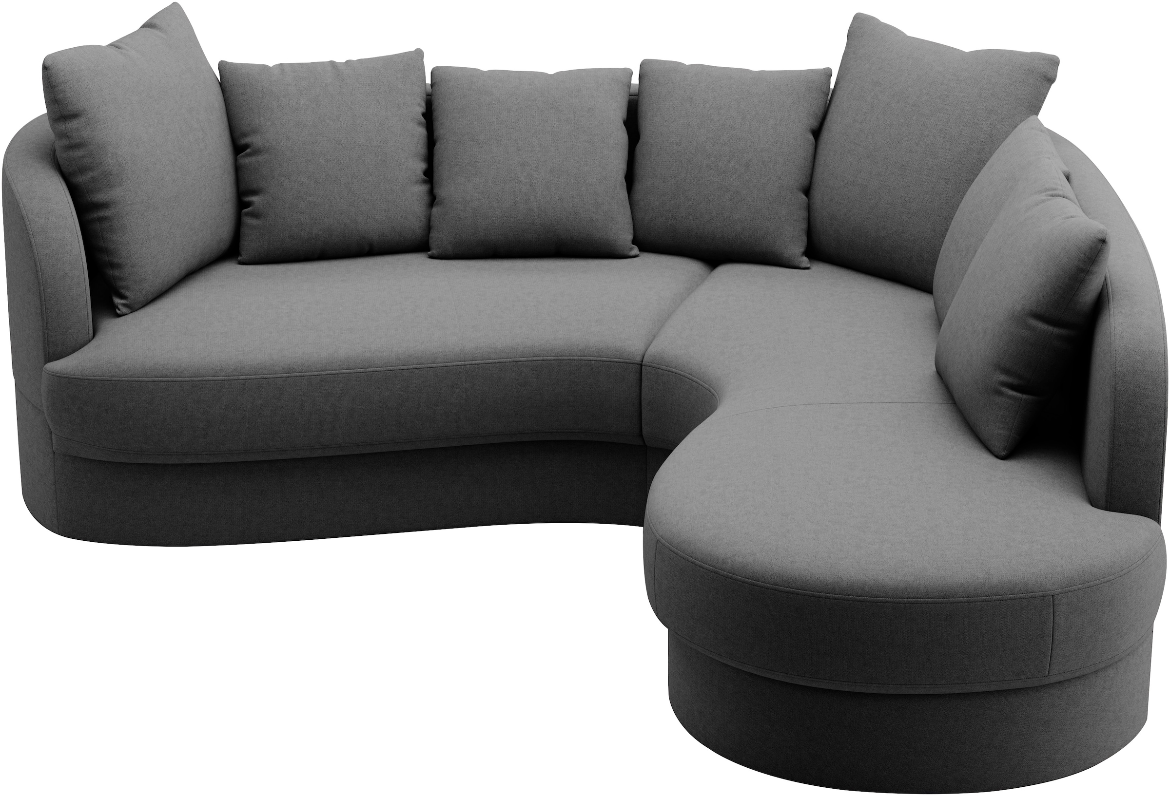 sit&more Ecksofa »Samba L-Form«, moderne organische Form, inkl. 7 loser Rückenkissen