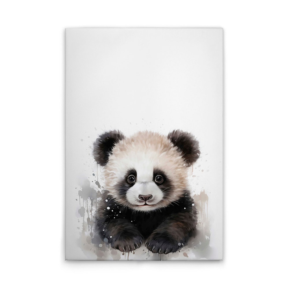 A.S. Création Leinwandbild "Baby Panda - Wandbild Schwarz Weiß Grau Keilrah günstig online kaufen