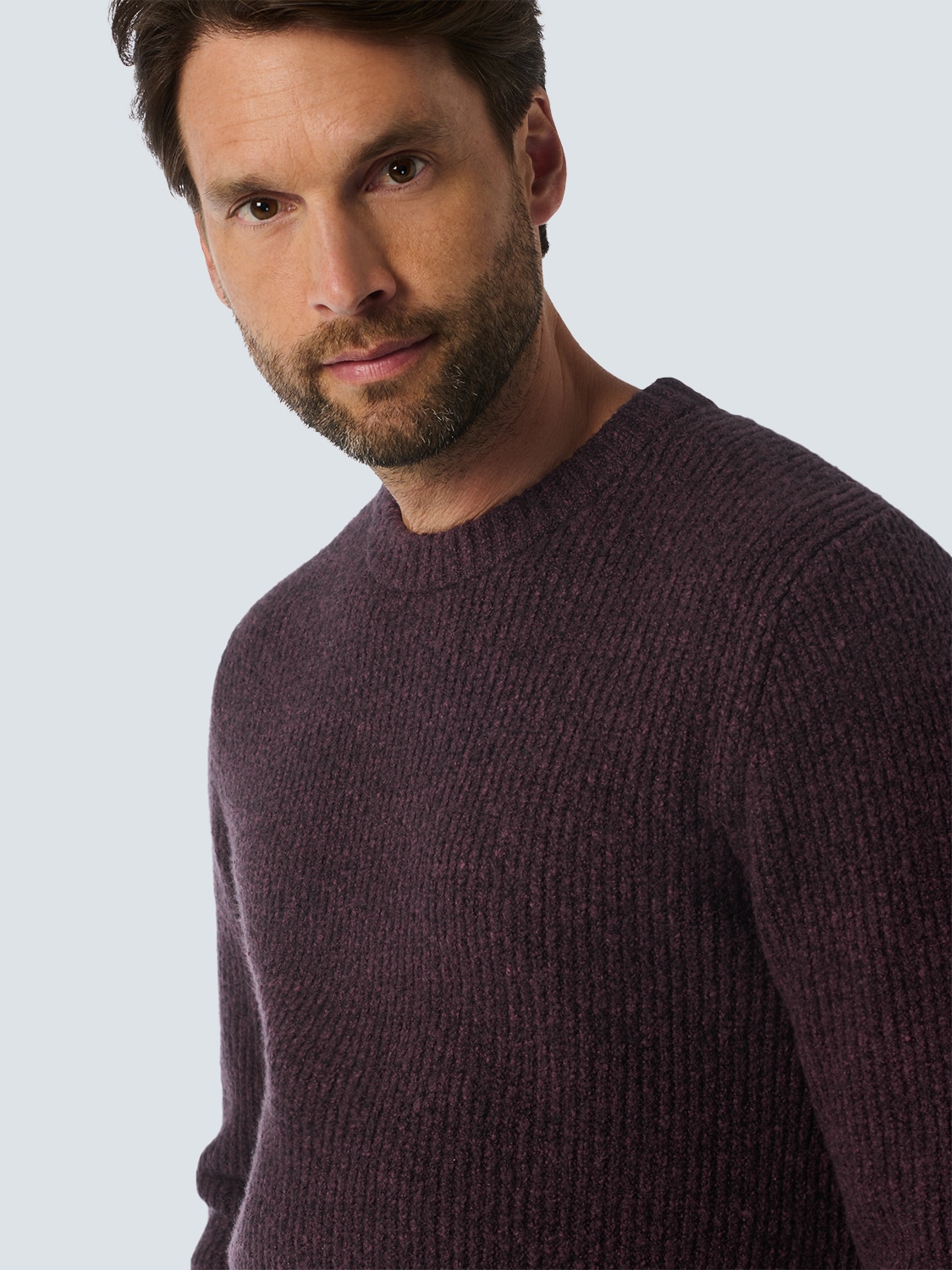 NO EXCESS Rundhalspullover »No Excess Weicher Stretch-Pullover«