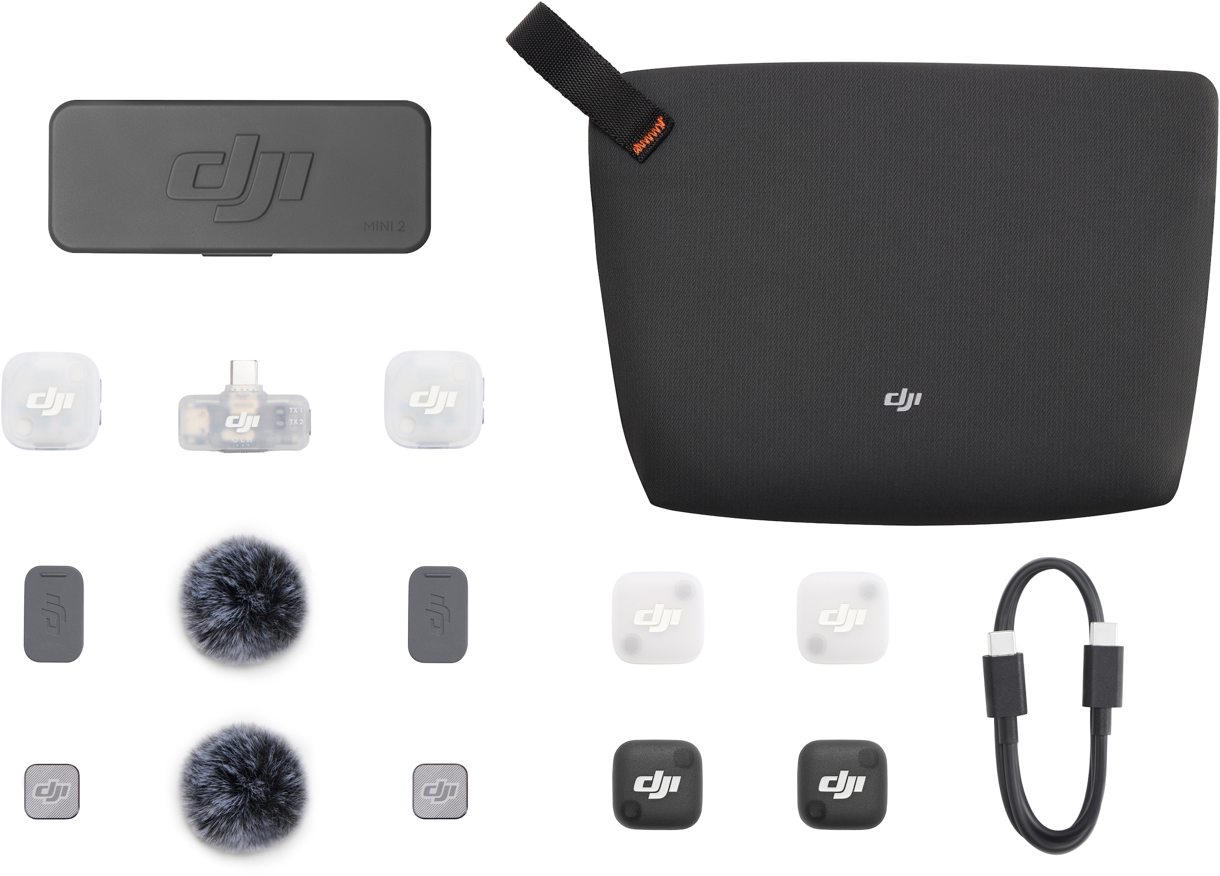 DJI Mikrofon »Mic Mini 2 (2 TX + 1 Mobile RX + Charging Case)«