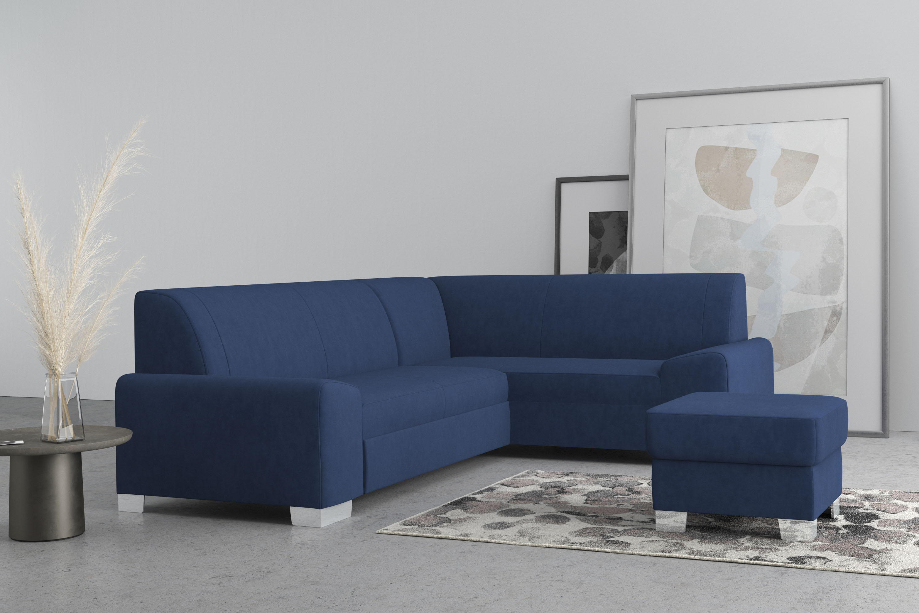 Thumbnail - DOMO collection Ecksofa "Anzio in kubischer Formensprache, flache Armlehnen, L-Form" Wahlweise mit Bettfunktion und Fede...