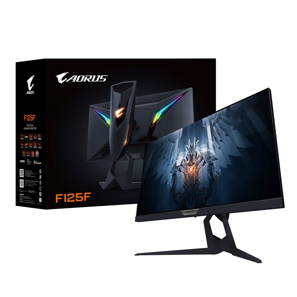 Gigabyte Gaming-Monitor »AORUS FI25F«, 62,2 cm/24,5 Zoll, 1920 x 1080 px, Full HD, 4 ms Reaktionszeit, 240 Hz, Energiesparmoduns 0,5 Watt, Standy-Modus 0,3 Watt