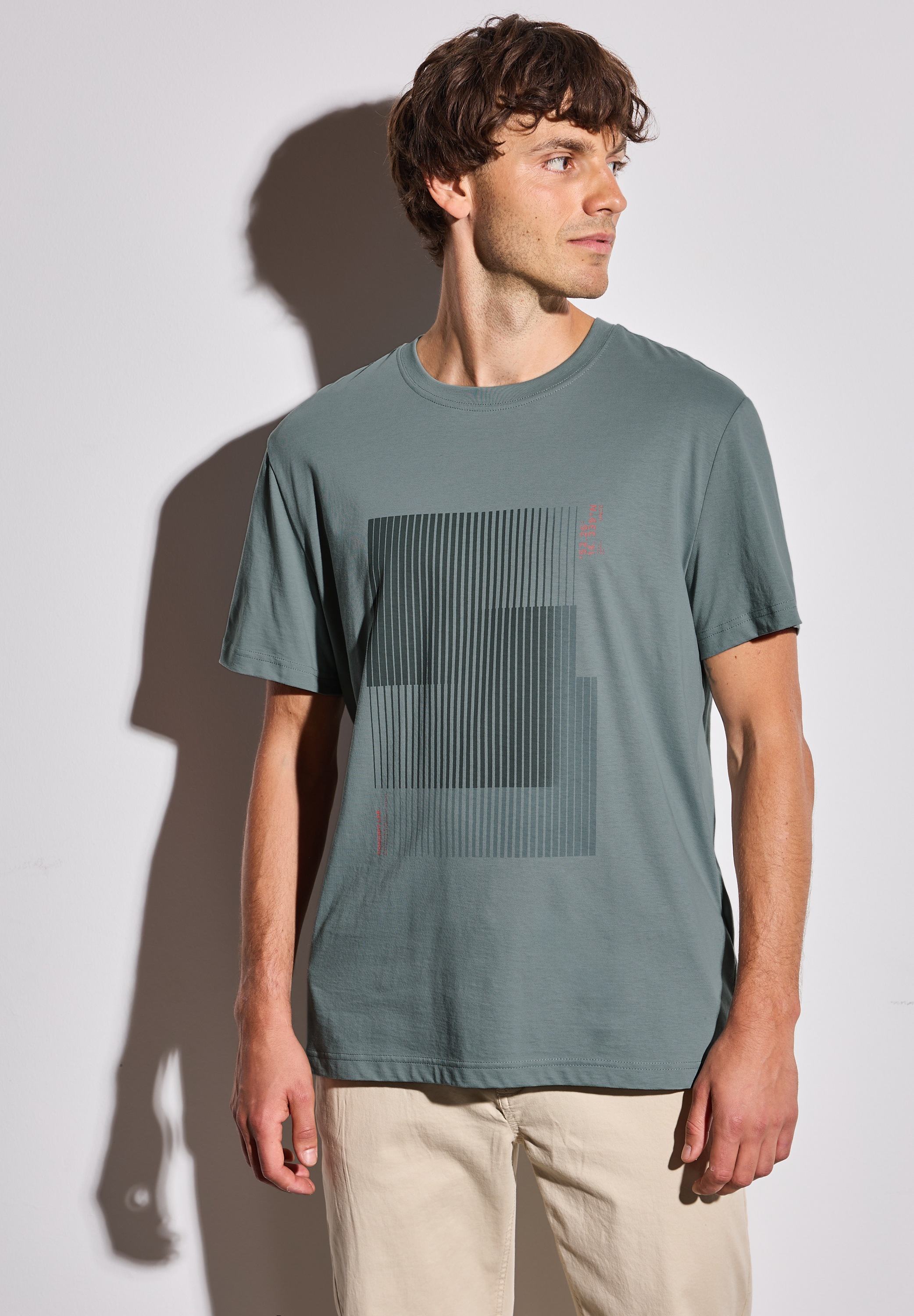 STREET ONE MEN T-Shirt, aus reiner Baumwolle
