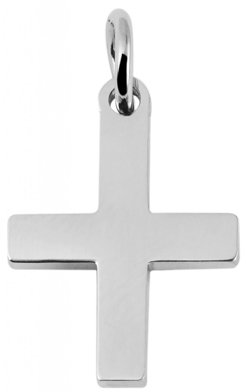 Kettenanhänger ADELIA´S "trendiger Kreuz Anhänger aus Edelstahl", silber, Schmuckanhänger, Damen, Edelstahl, Kettenanhänger 4