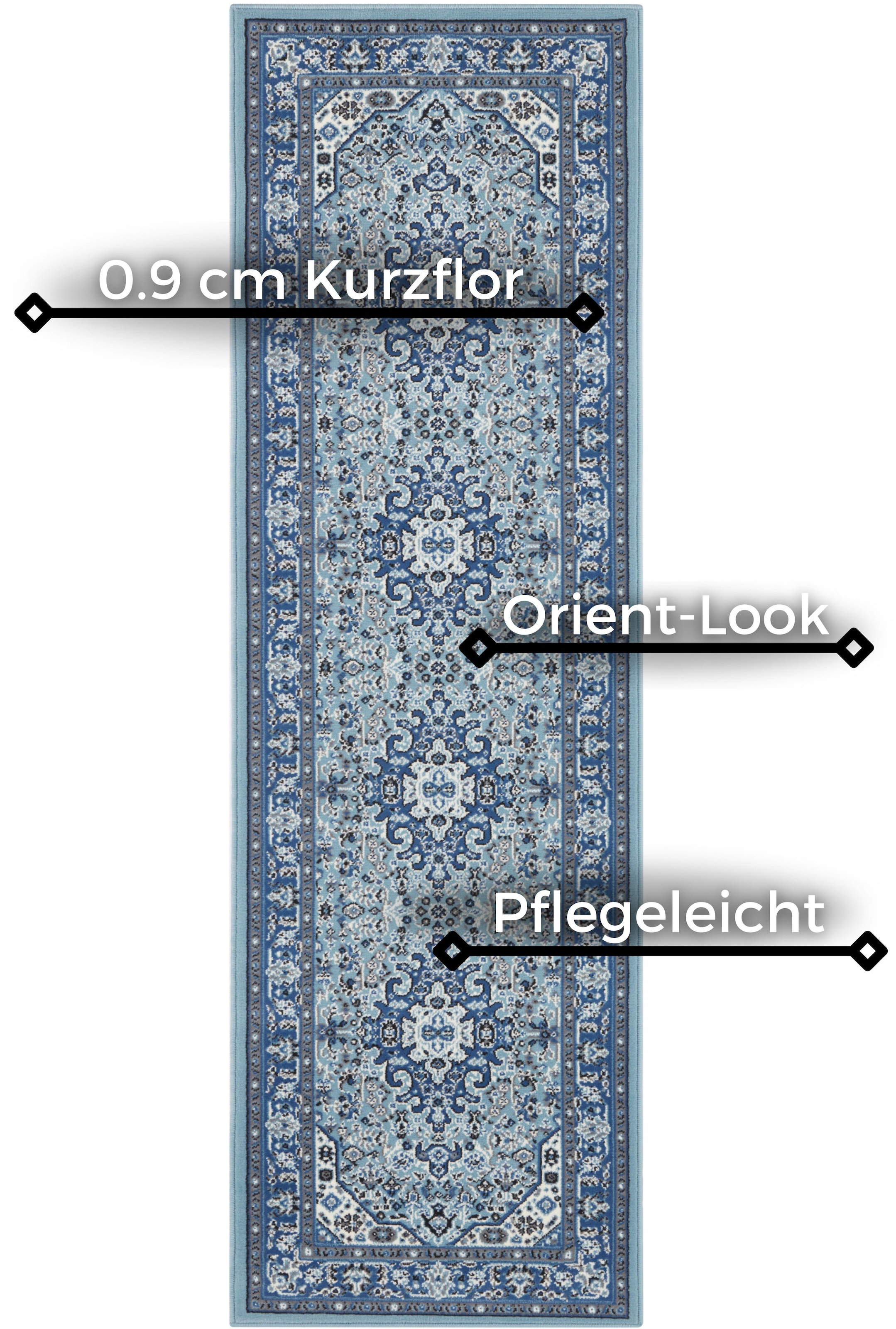 HANSE Home Teppich »Skazar Isfahan«, rechteckig, 9 mm Höhe, Kurzflor, Orient, Läufer, Vintage, Esszimmer, Wohnzimmer, Flur