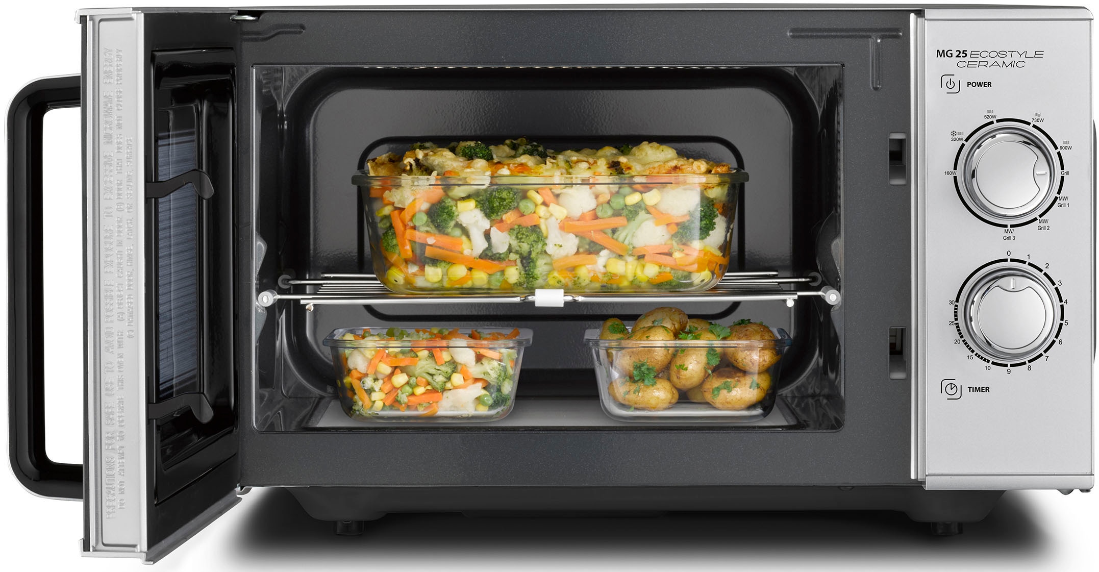 Caso Mikrowelle »3329 MG 25 Ecostyle Ceramic« Grill | Mikrowelle 1200 W Mikrowelle und Grill