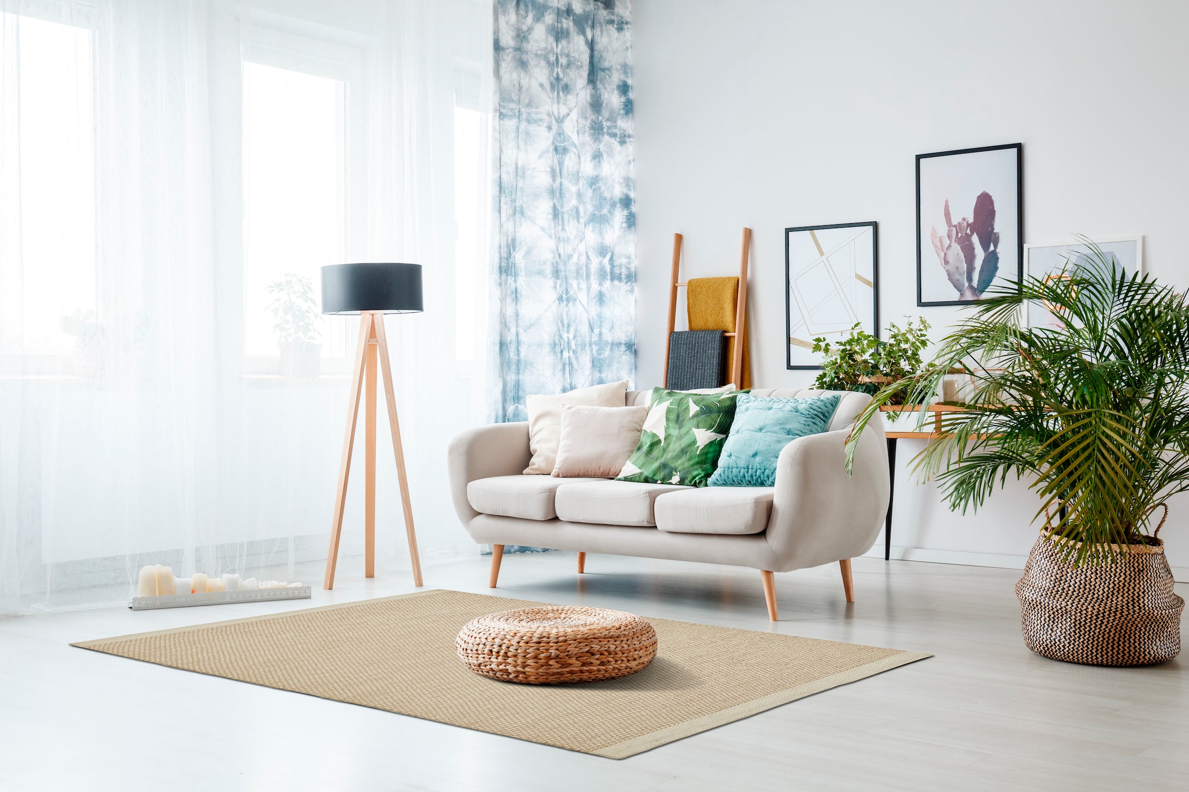 Wollteppich OTTO HOME "Salagnon", beige (beige, creme), B:290cm H:8mm L:200cm, Baumwolle, Wolle, Teppiche, Handweb-Teppich, Flachgewebe, handgewebt, meliert