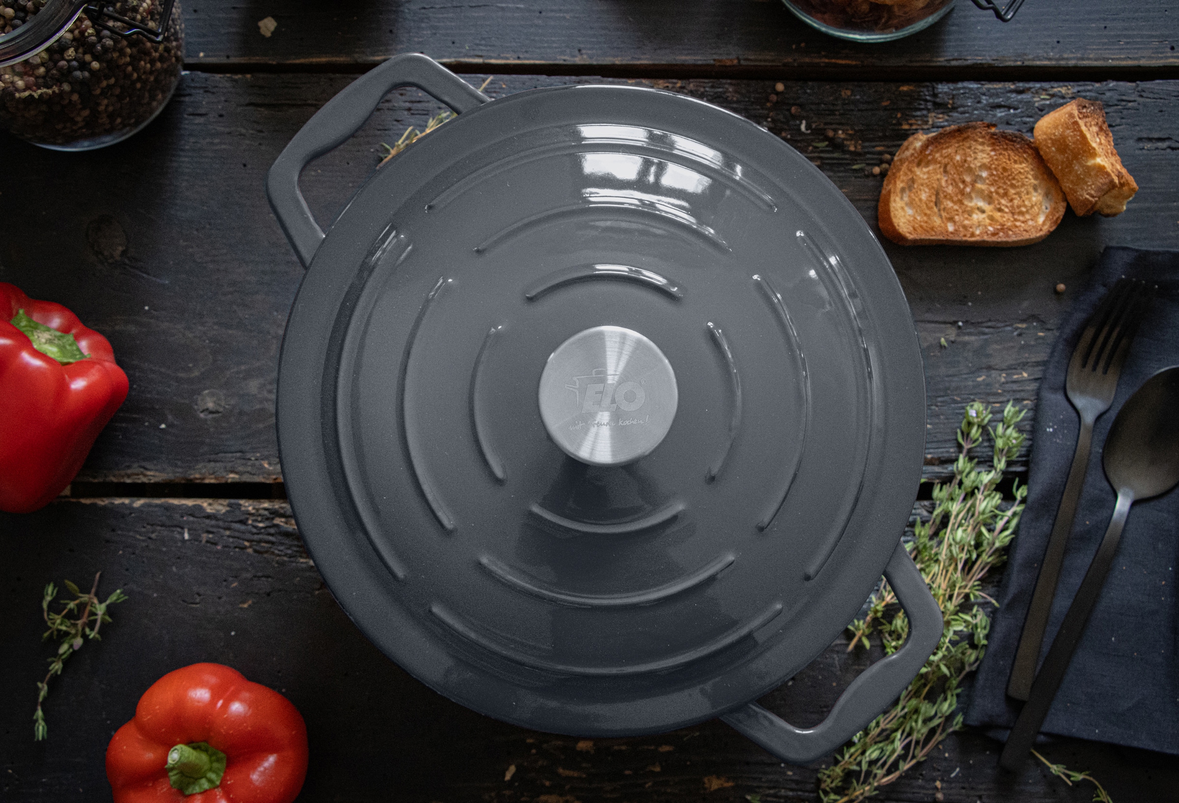 Elo Basic Bräter »Basaltgrau« 1 tlg. Gusseisen