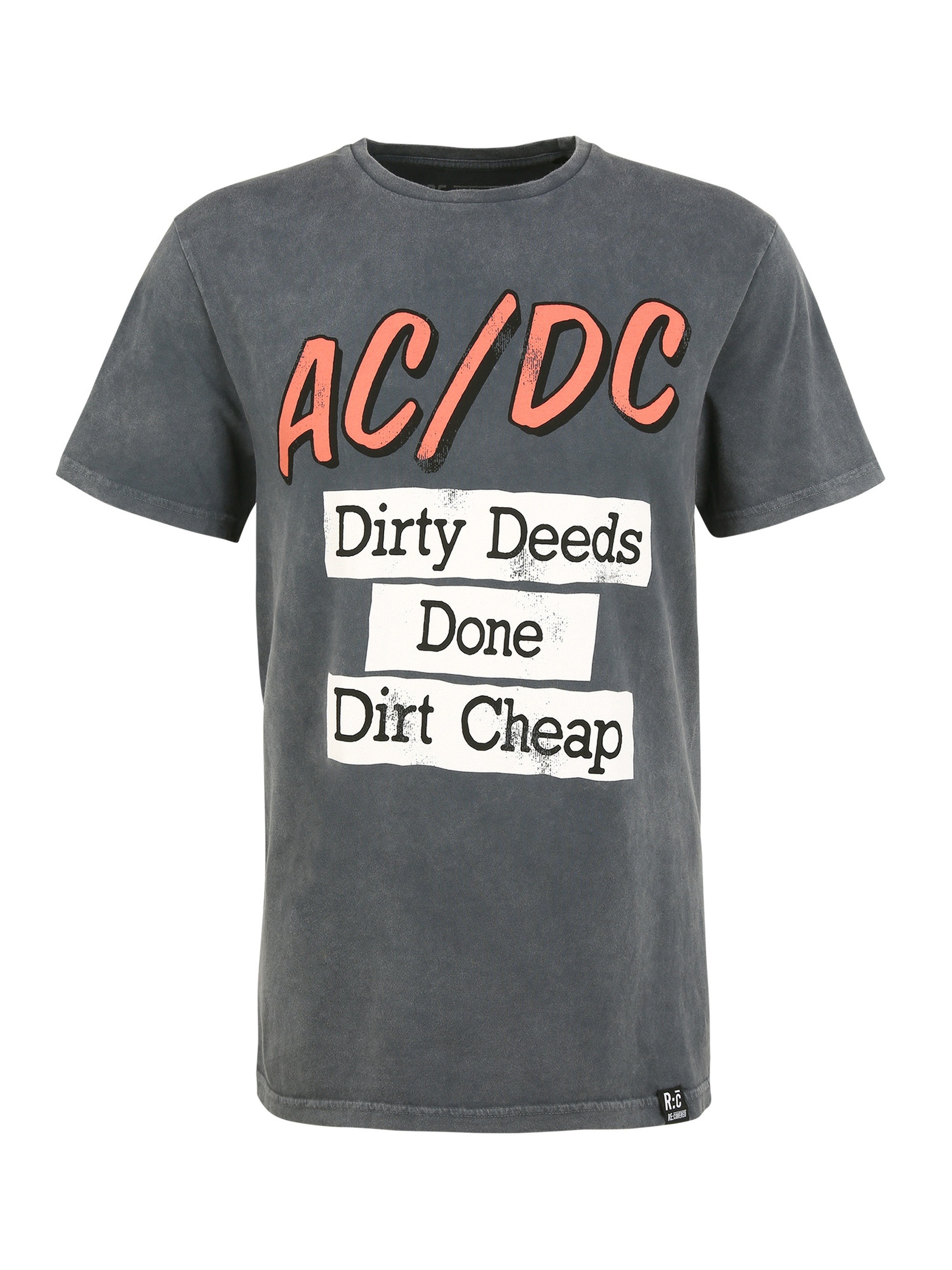 Recovered T-Shirt »ACDC Dirty Deeds Done Cheap Washed Grey«, im zeitlosen Design