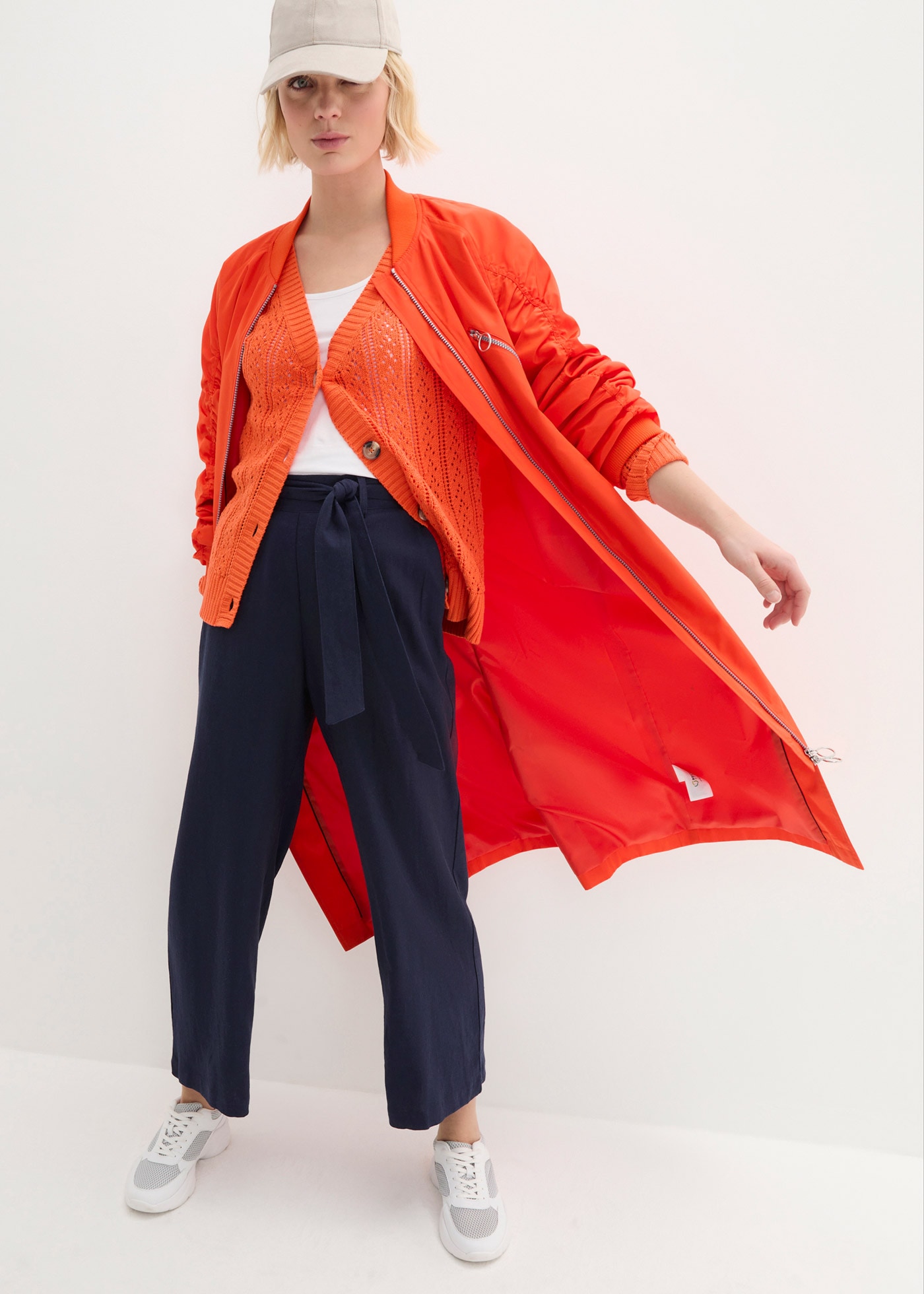 bonprix Culotte »Culotte aus luftigem Leinen-Mix«  aus Leinen-Mix, mit Bindeband, Loose Fit, knöchelfrei