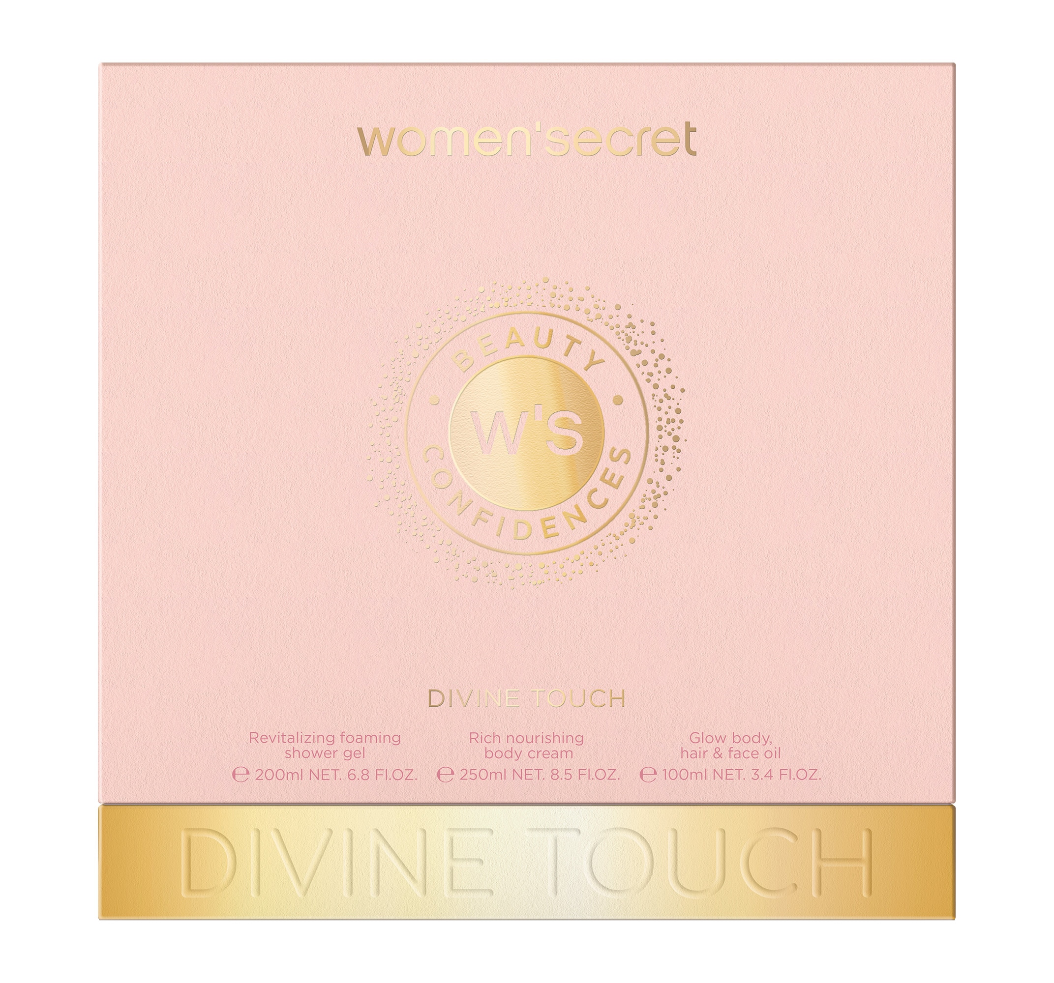women'secret Duft-Set »Giftset - L - Divine Touch« Set, 3 Foaming Gel 200ml + B.Cream 250ml + B.Oil 100ml