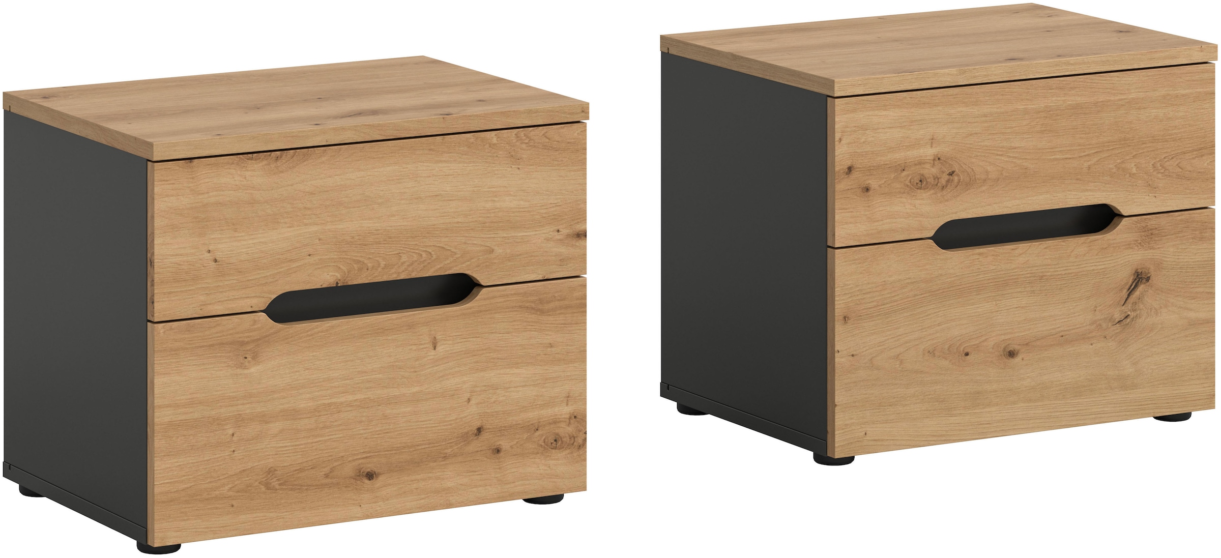 Home affaire Nachtkommode "REHAT, 2er Set, je 50x37x42 cm, inkl. 2 Schubkäs günstig online kaufen