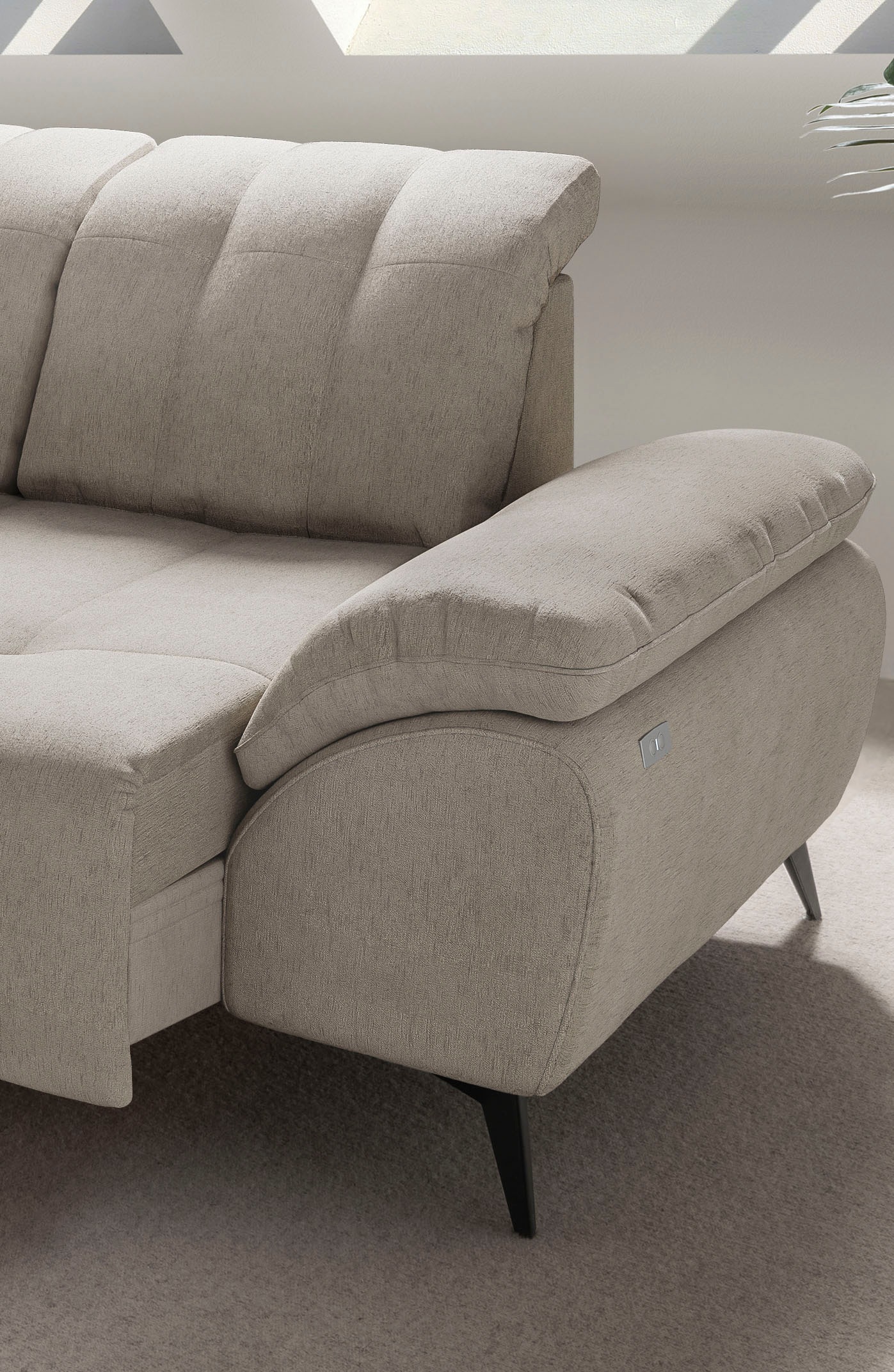 Home Affaire Fiore Corner Sofa electric adjustable taupe 272cm 6