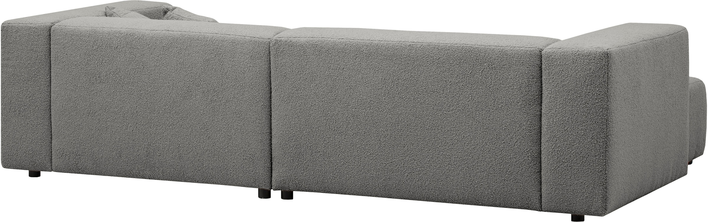 andas Ecksofa »BAKELS, L-Form in Cord oder Boucle-Stoff, moderne Couch«, wahlweise Recamiere rechts/links, bequemer Sitzkomfort