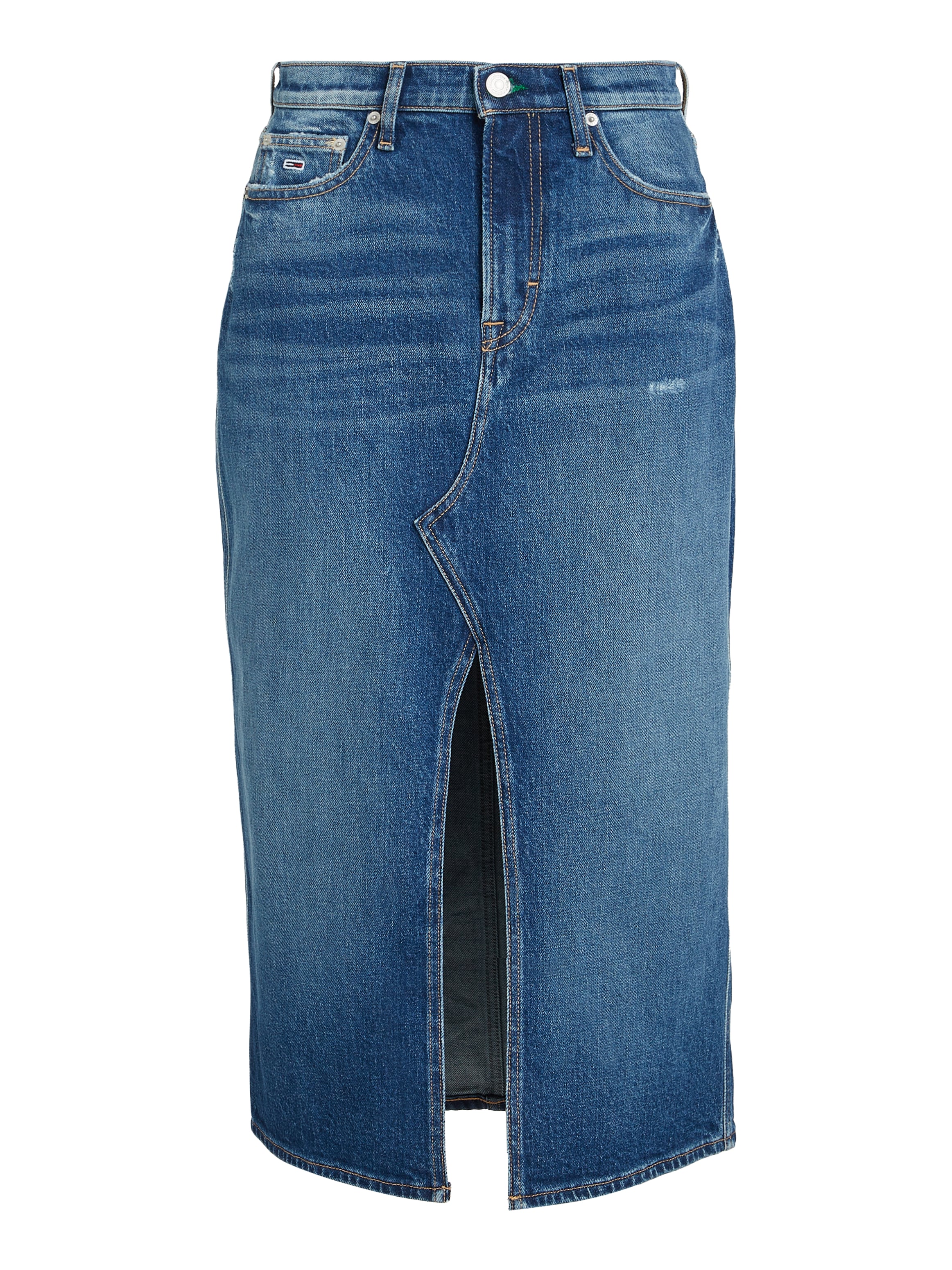 Tommy Jeans Midirock »CLAIRE HGH MIDI SKIRT CH6138«, Webrock im 5-Pocket-Style