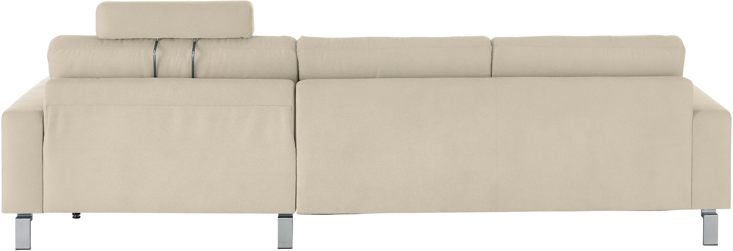 3C Candy Ecksofa »Lecce, wahlweise PUR-Schaumstoff oder Tonnentaschenfederkern« Bett im 2,5-Sitzer, teilmotorische Schlaffunktion im Longchair, L-Form