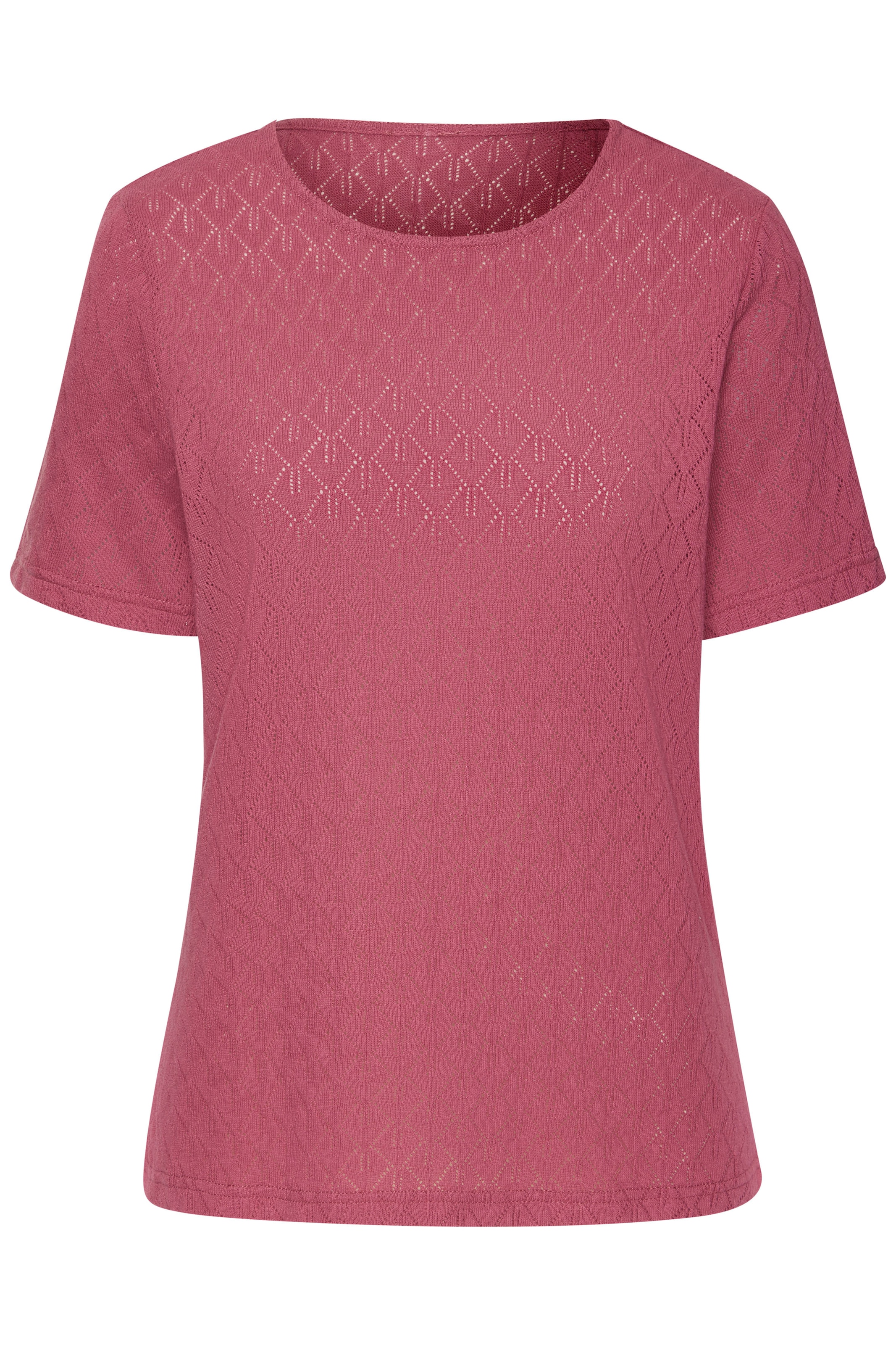 Vivance Kurzarmshirt »mit modischem Ajour-Muster«, (2er-Pack), aus weicher Baumwoll-Qualität