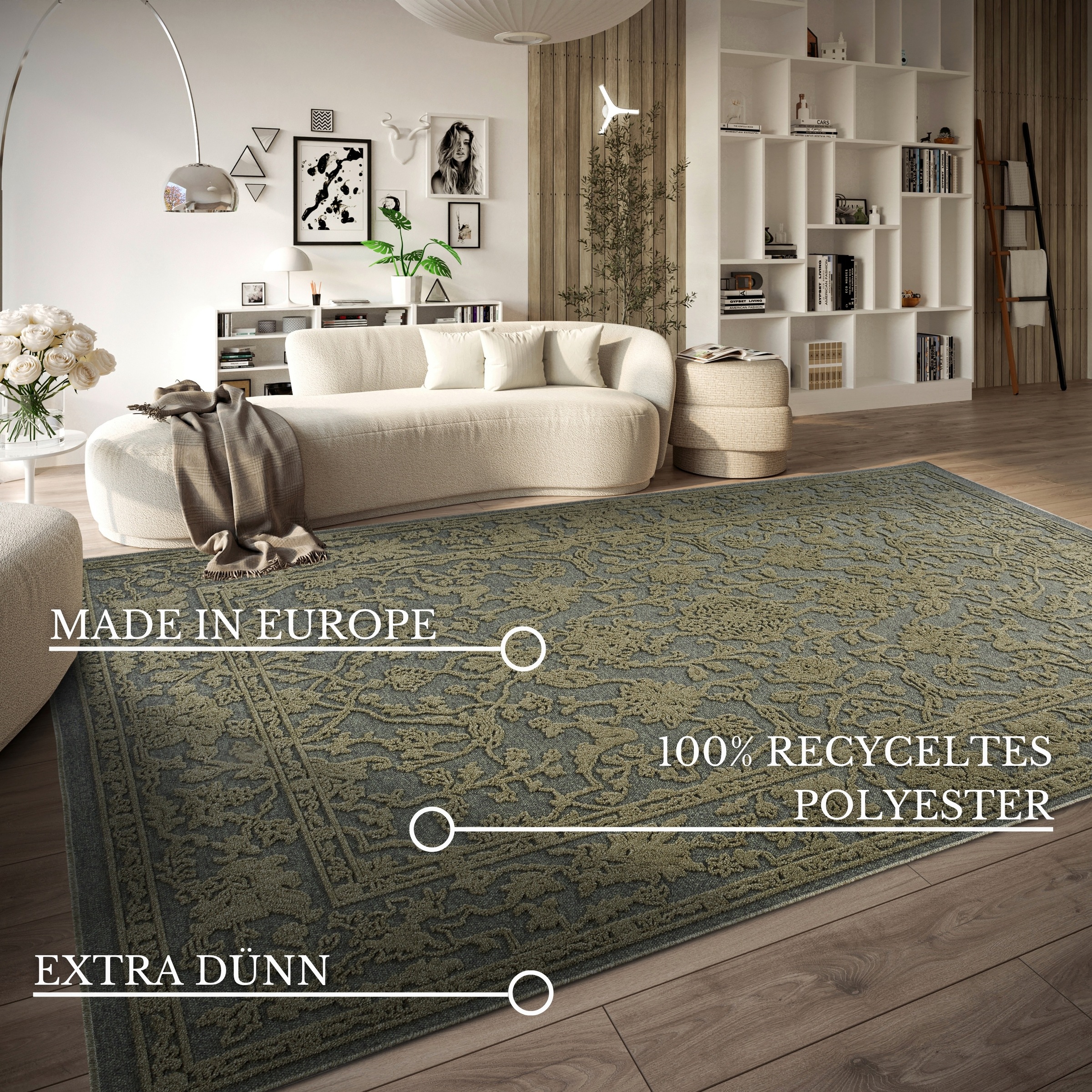 Thumbnail - Villeroy & Boch Teppich "Ambroise", rechteckig, 5,5 mm Höhe, Wohnzimmer, Schlafzimmer, Modern, Hoch-Tief Effekt, Flur