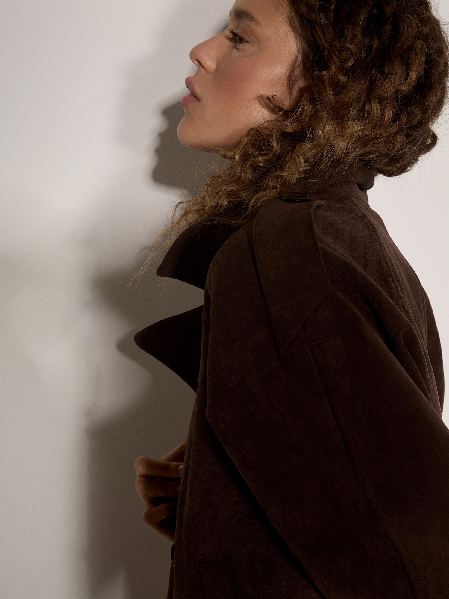 Apricot Kurzjacke »Kurze Trenchcoat-Jacke« aus Suedette