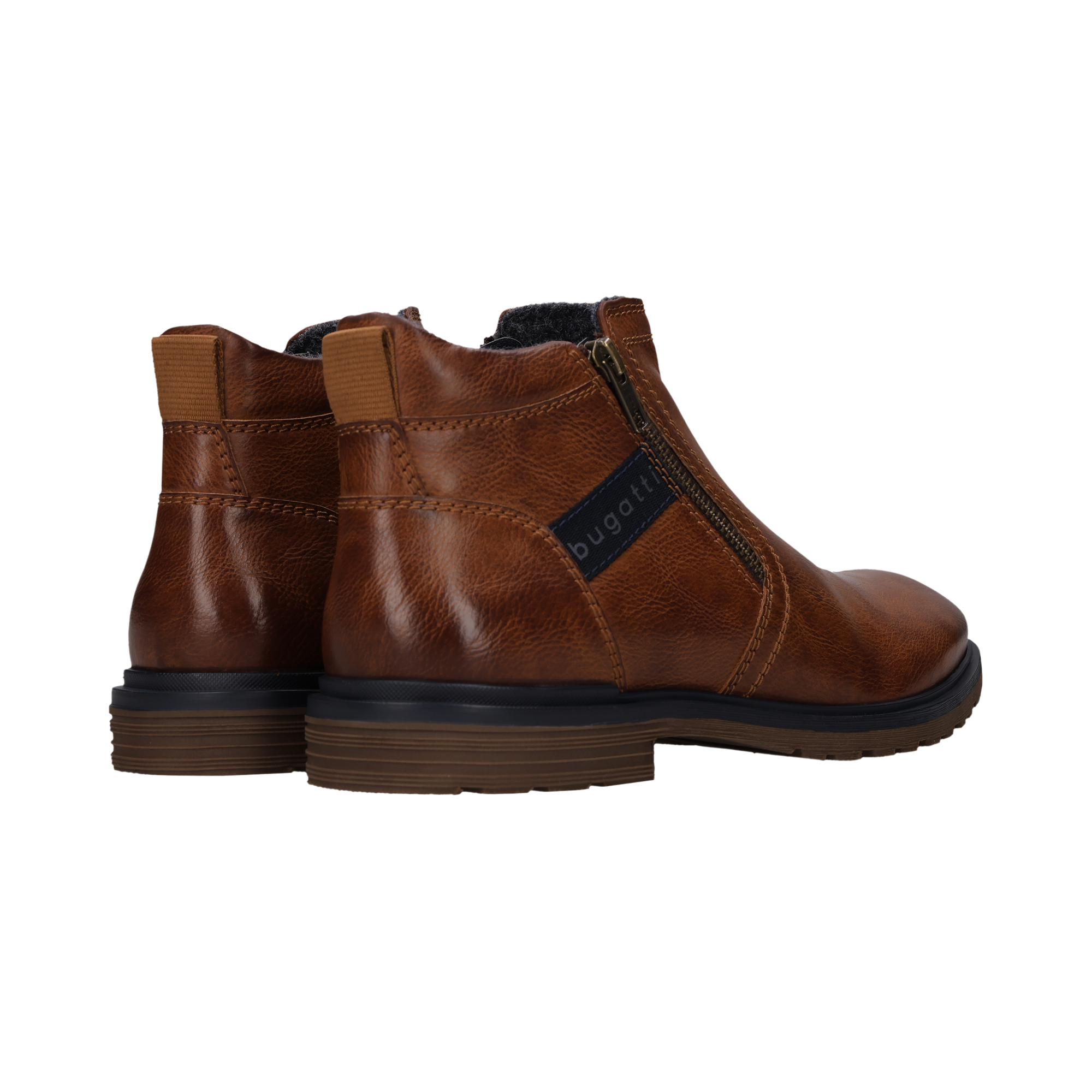 bugatti Stiefelette  Zipper Boots, Reißverschluss-Stiefelette mit Profillaufsohle