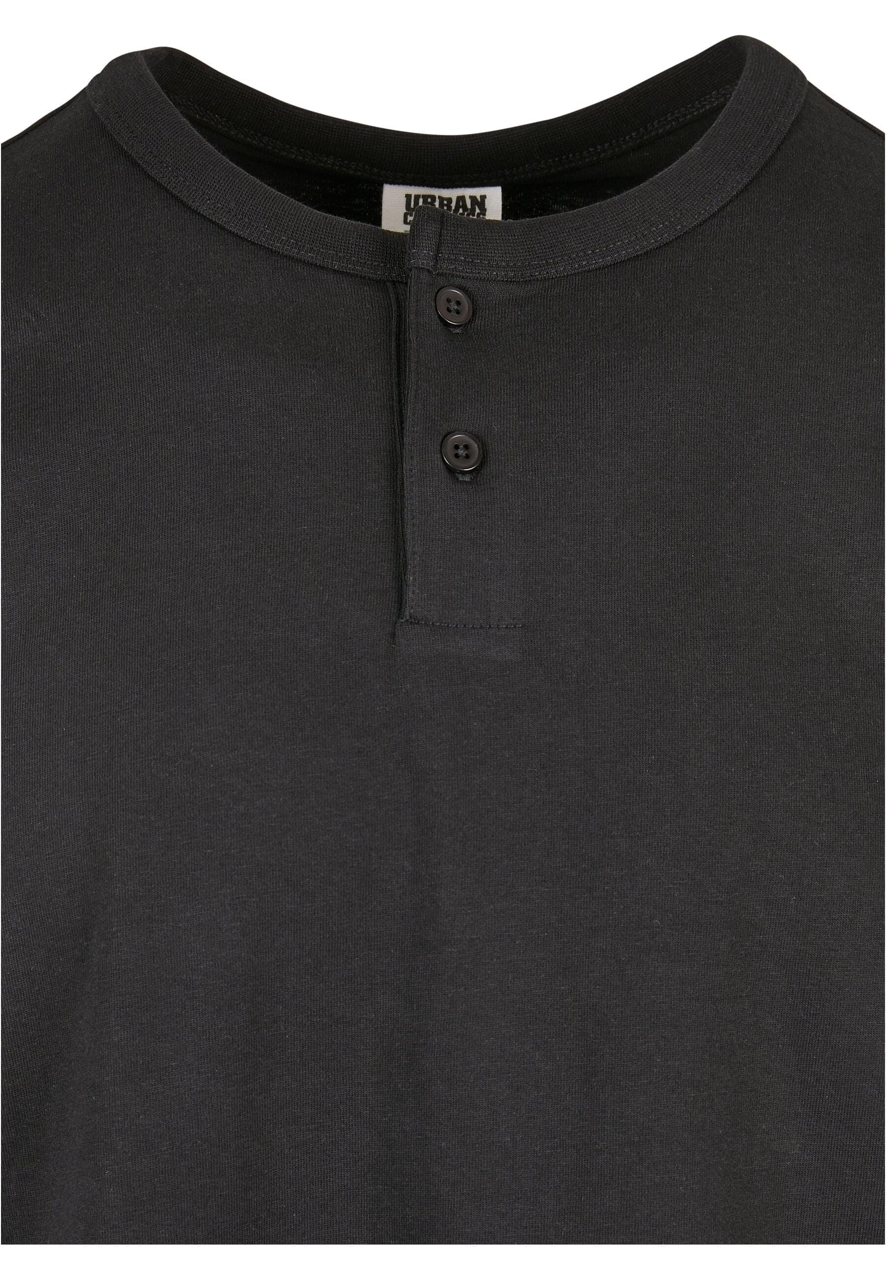 URBAN CLASSICS Longsleeve »Urban Classics Herren Organic Oversized Henley Longsleeve«, (1 tlg.)